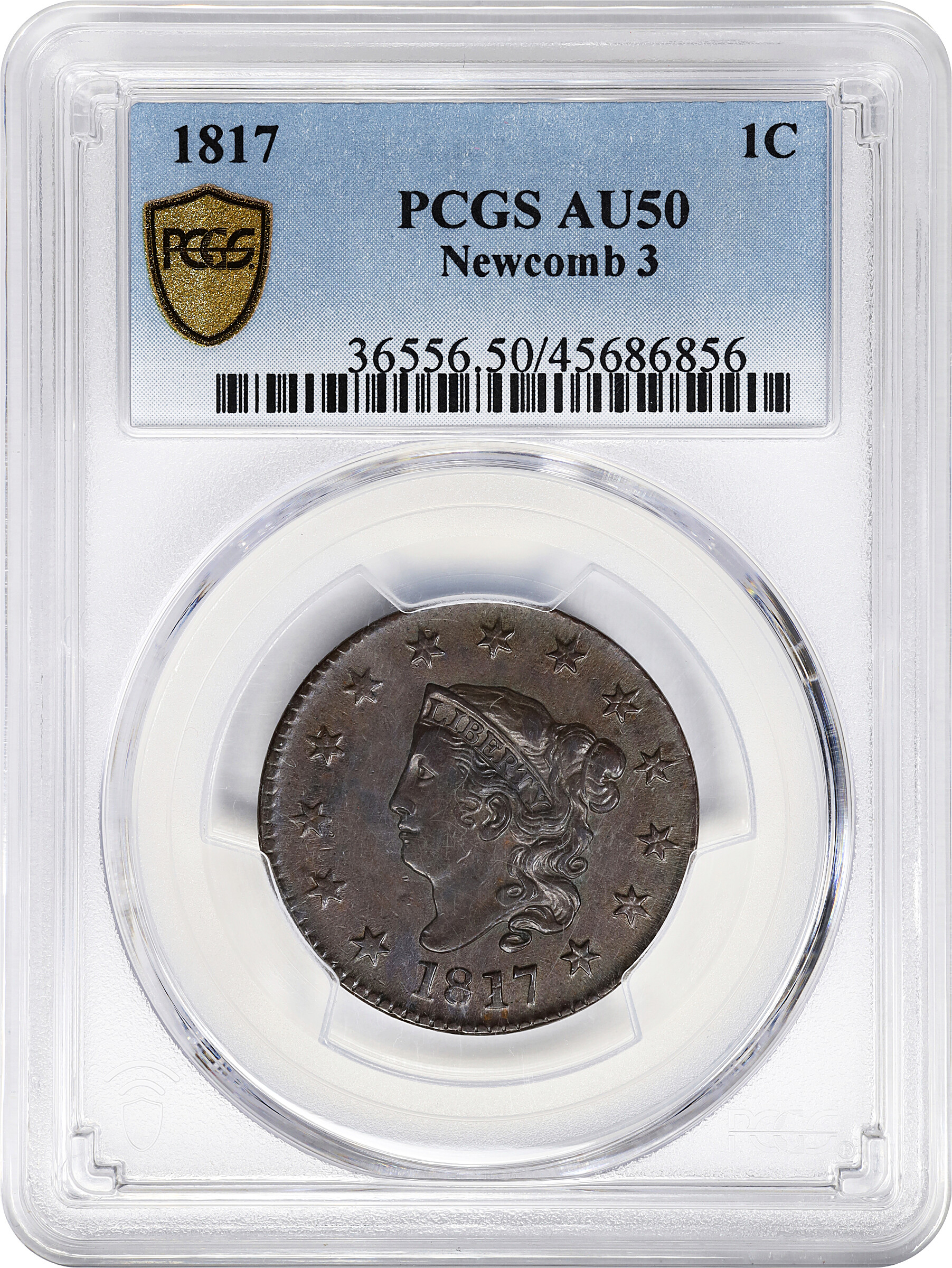 1817 1c 13 Stars, N-3 MS BN AG3 BN thumbnail 11