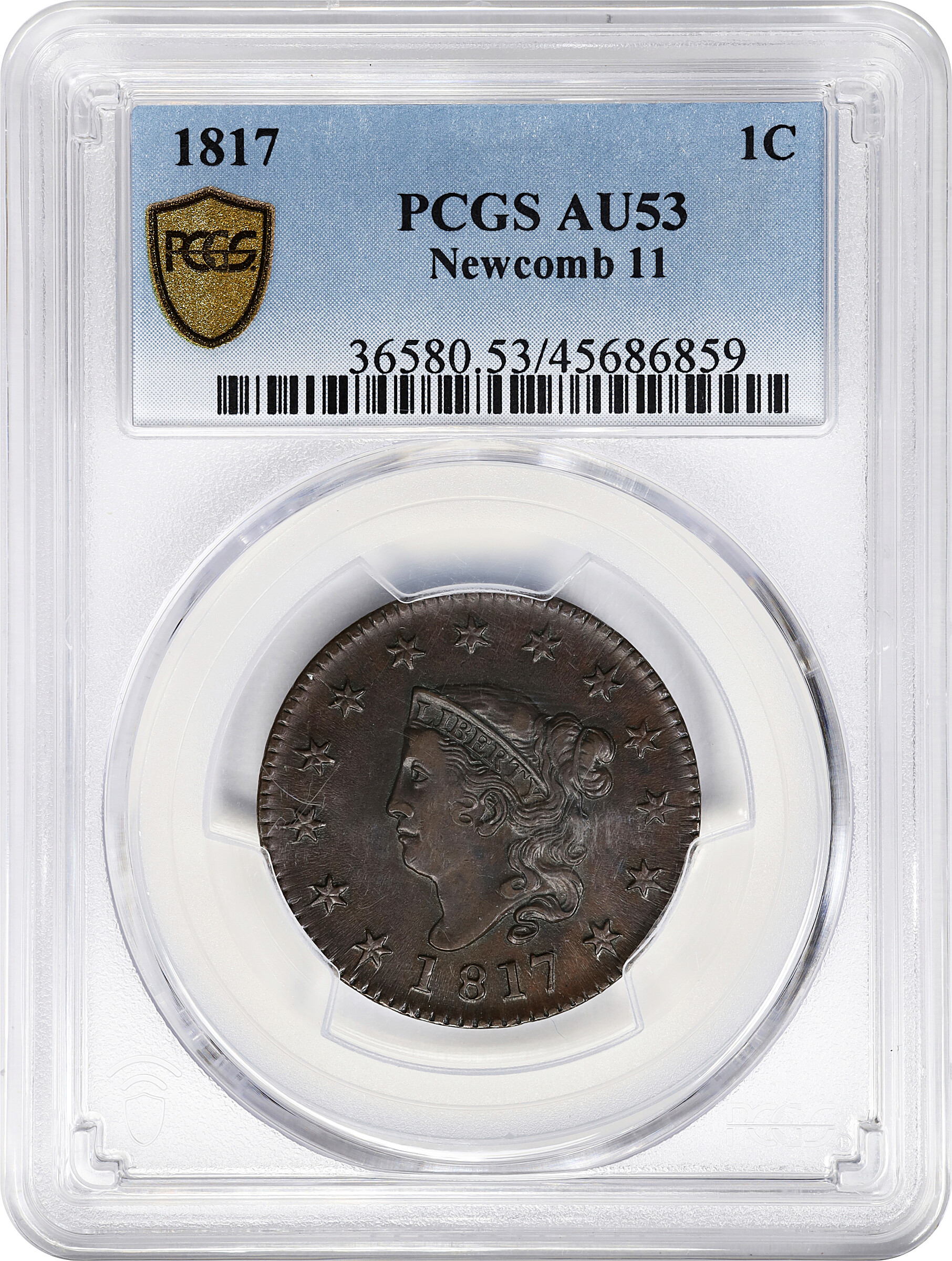 1817 1c 13 Stars, N-11 MS BN G4 BN CAC thumbnail 21