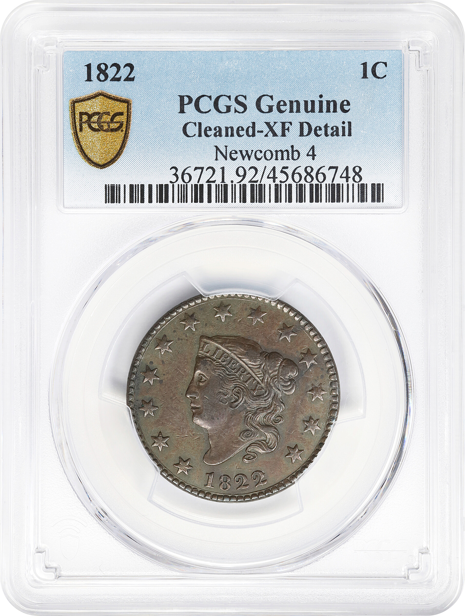 1822 1c N-4 MS BN AG3 BN CAC thumbnail 3