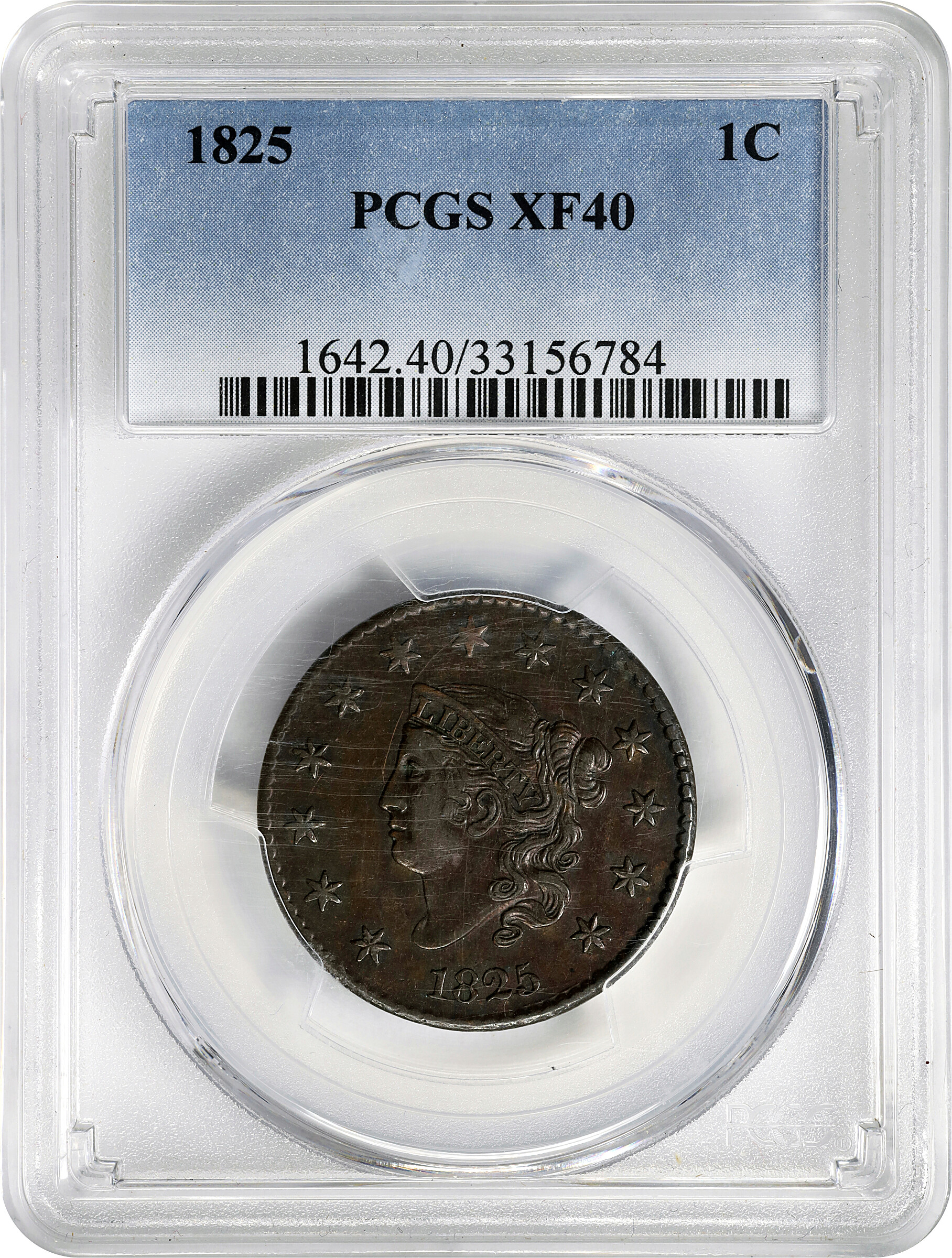 1825 1c MS BN XF40 BN thumbnail 3
