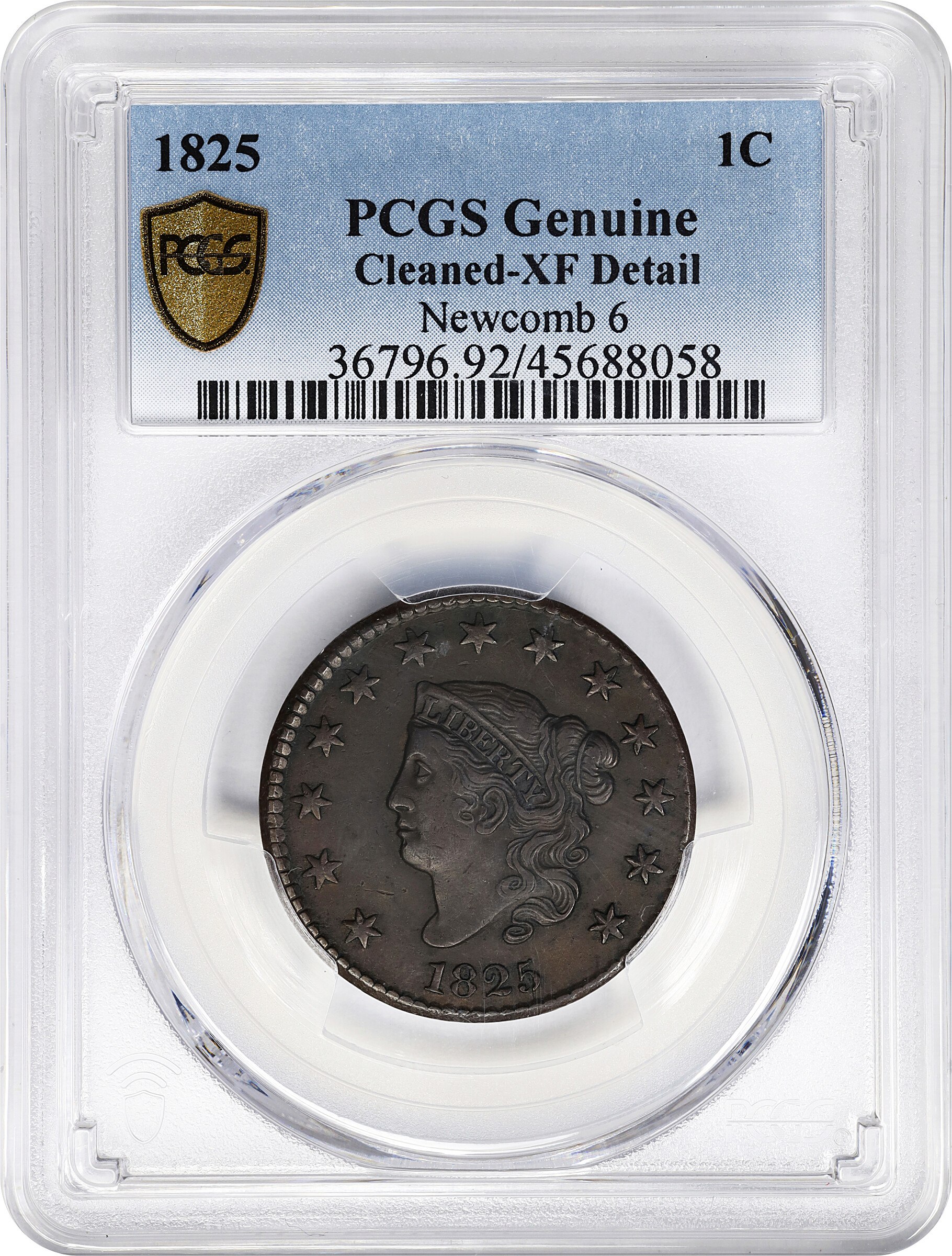 1825 1c N-6 MS BN G6 BN CAC thumbnail 3