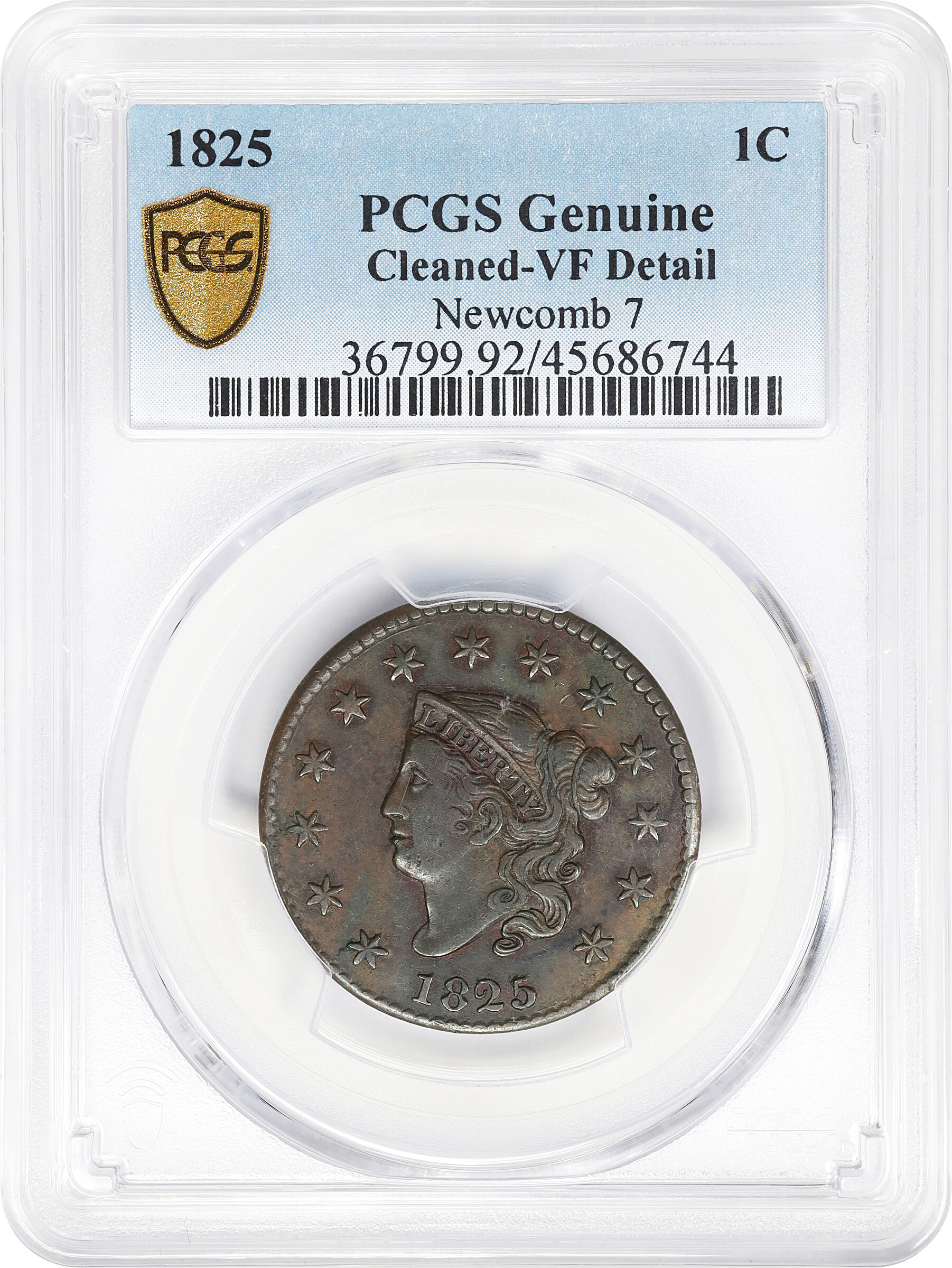 1825 1c N-7 MS BN F12 BN CAC thumbnail 3
