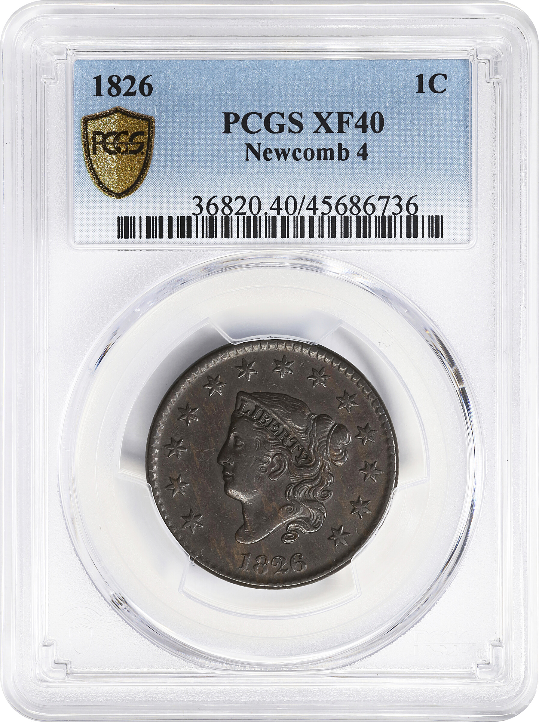 1826 1c N-4 MS BN VF30 BN thumbnail 3