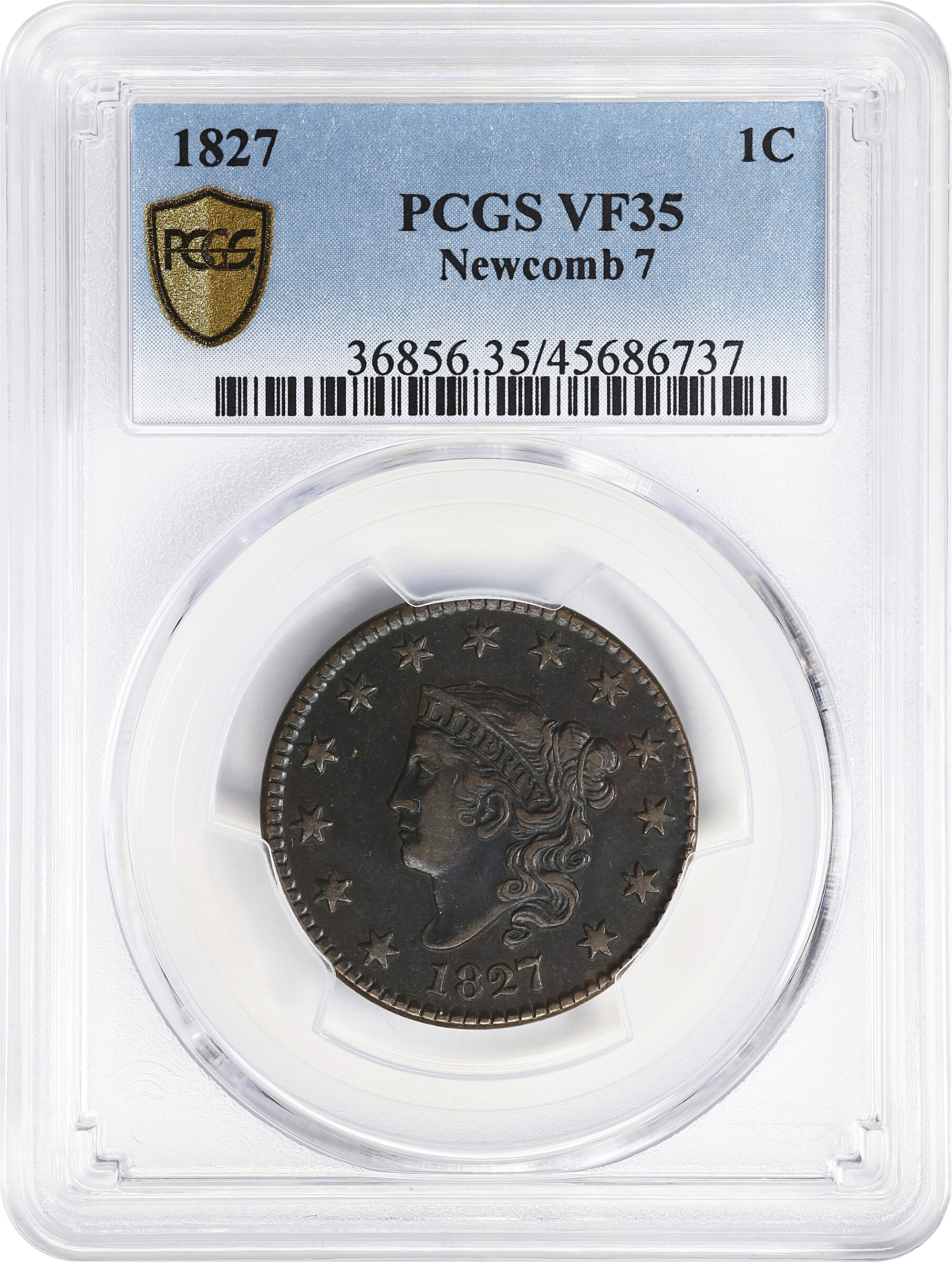 1827 1c N-7 MS BN VG10 BN CAC thumbnail 3