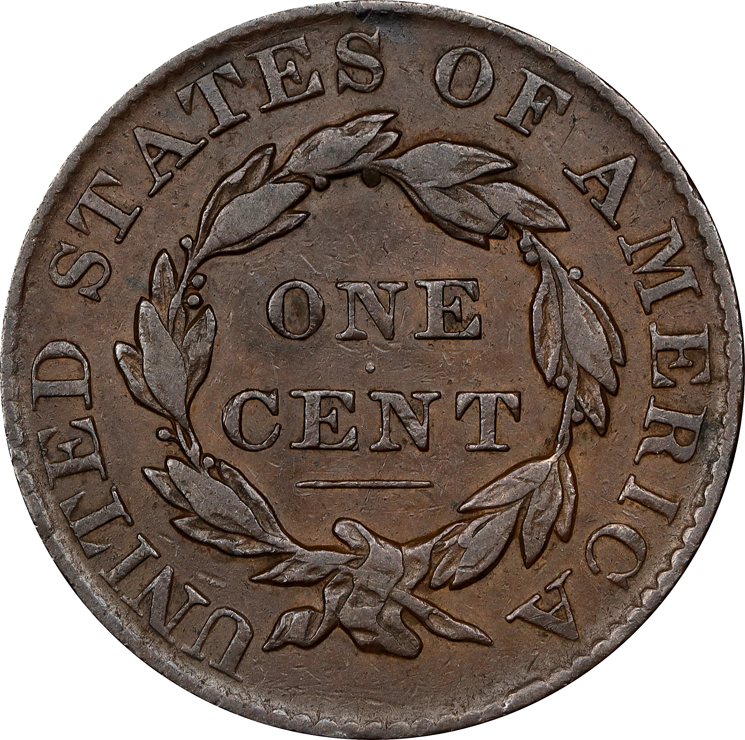 1828 1c Large Narrow Date, N-3 MS BN AG3 BN thumbnail 2