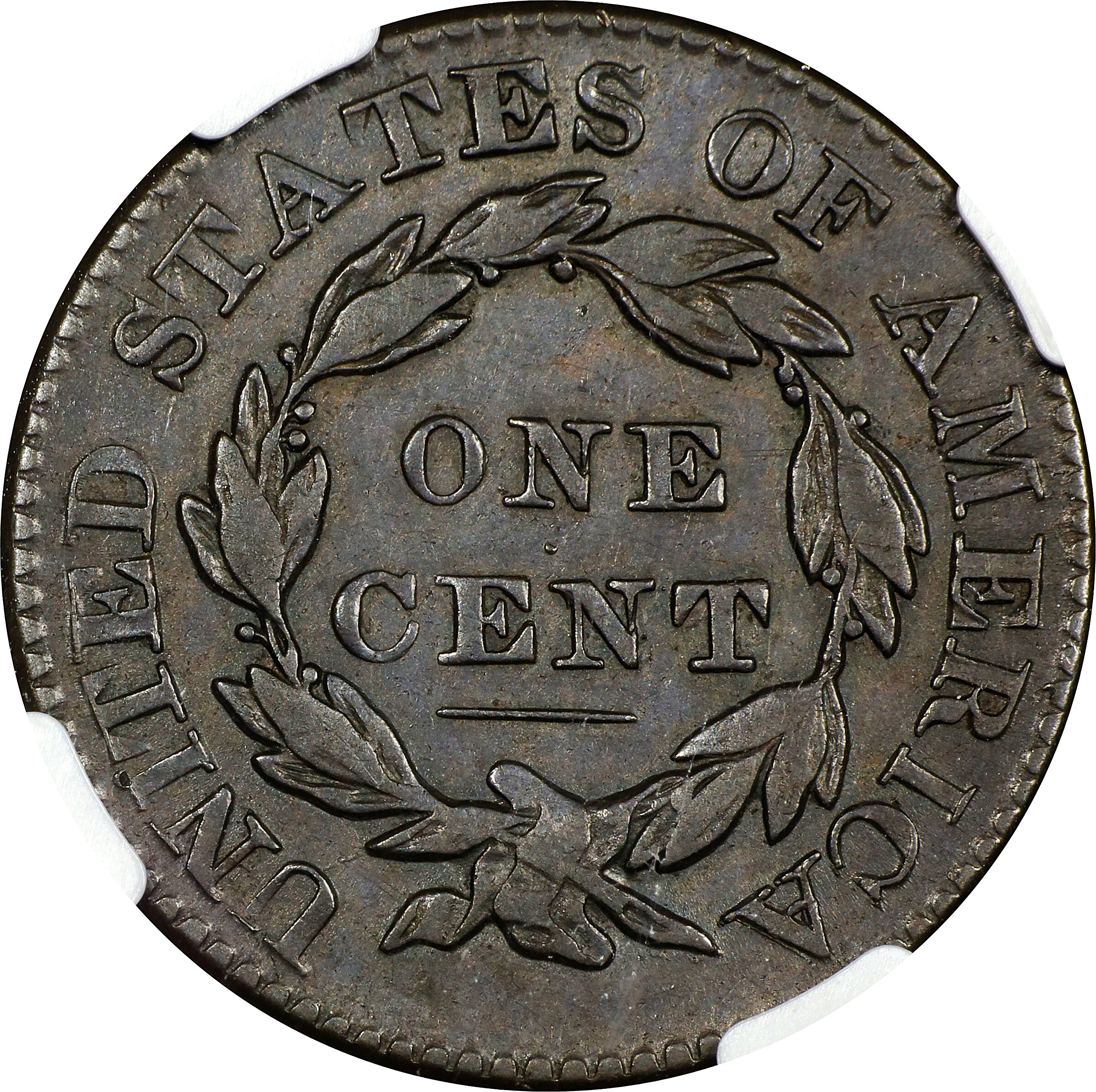 1830 1c Large Letters, N-2 MS BN AG3 BN thumbnail 2
