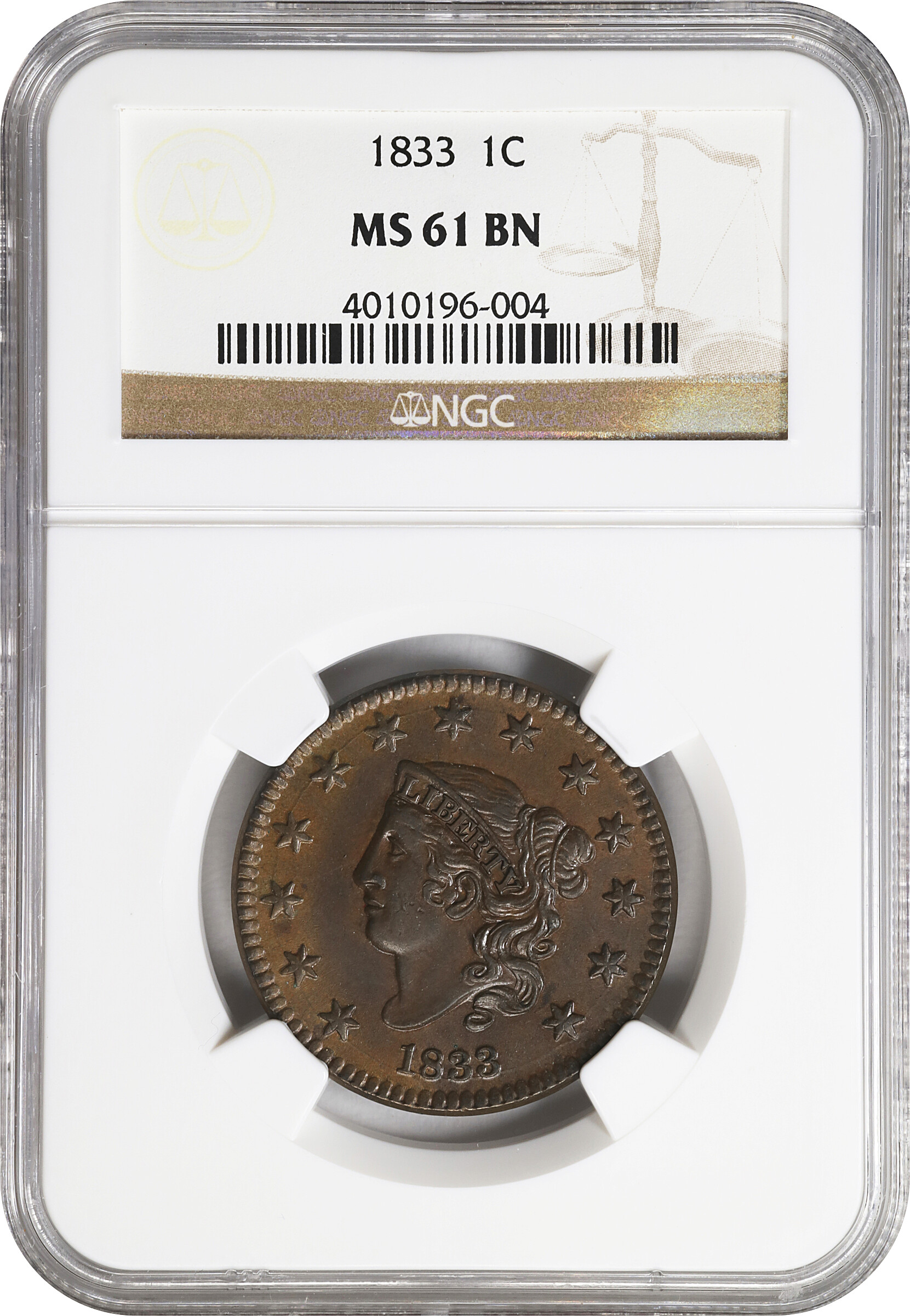 1833 1c MS BN MS60 BN thumbnail 3