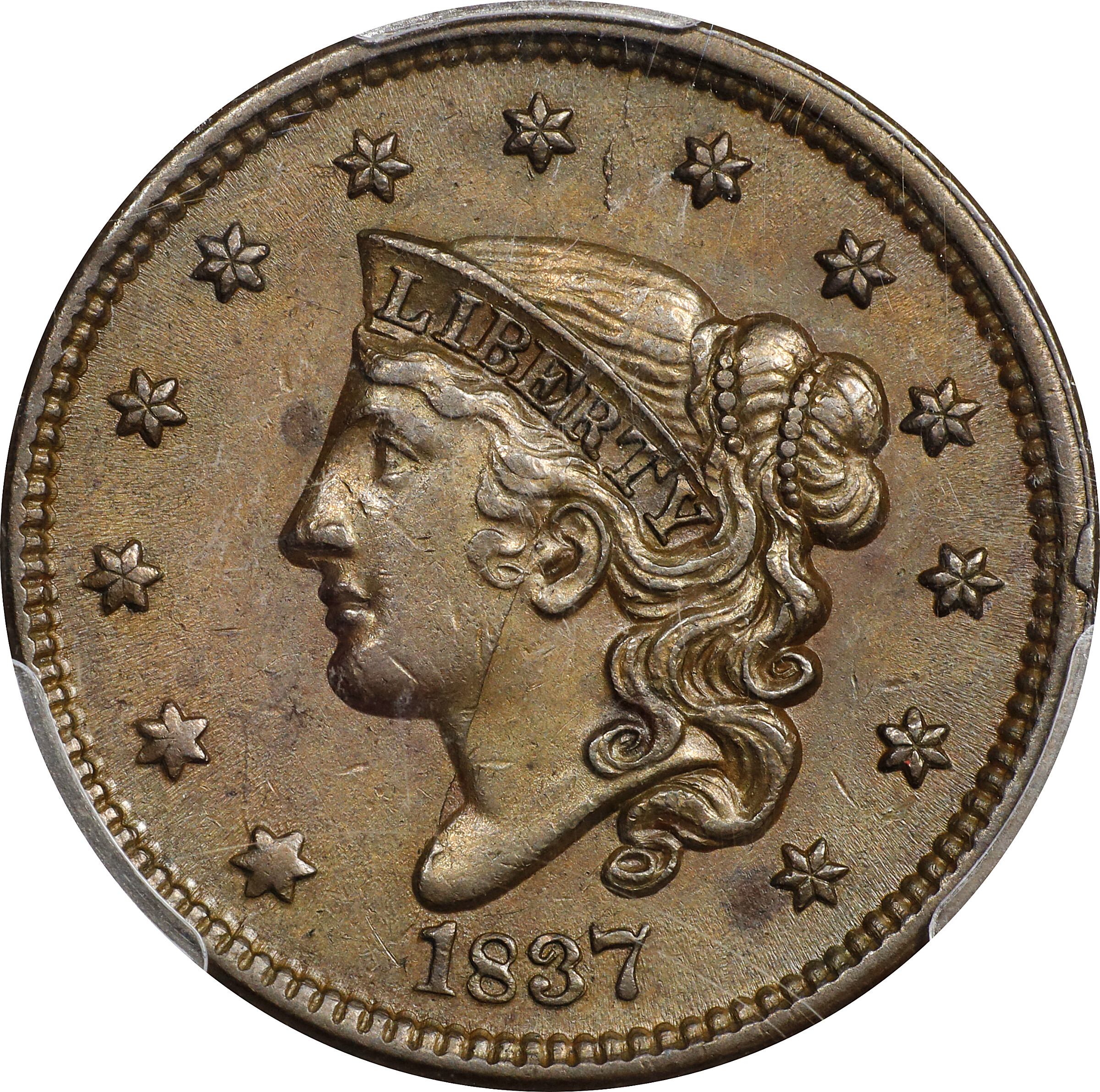 1837 1c Head of 1838, N-9 MS BN F15 BN thumbnail 5