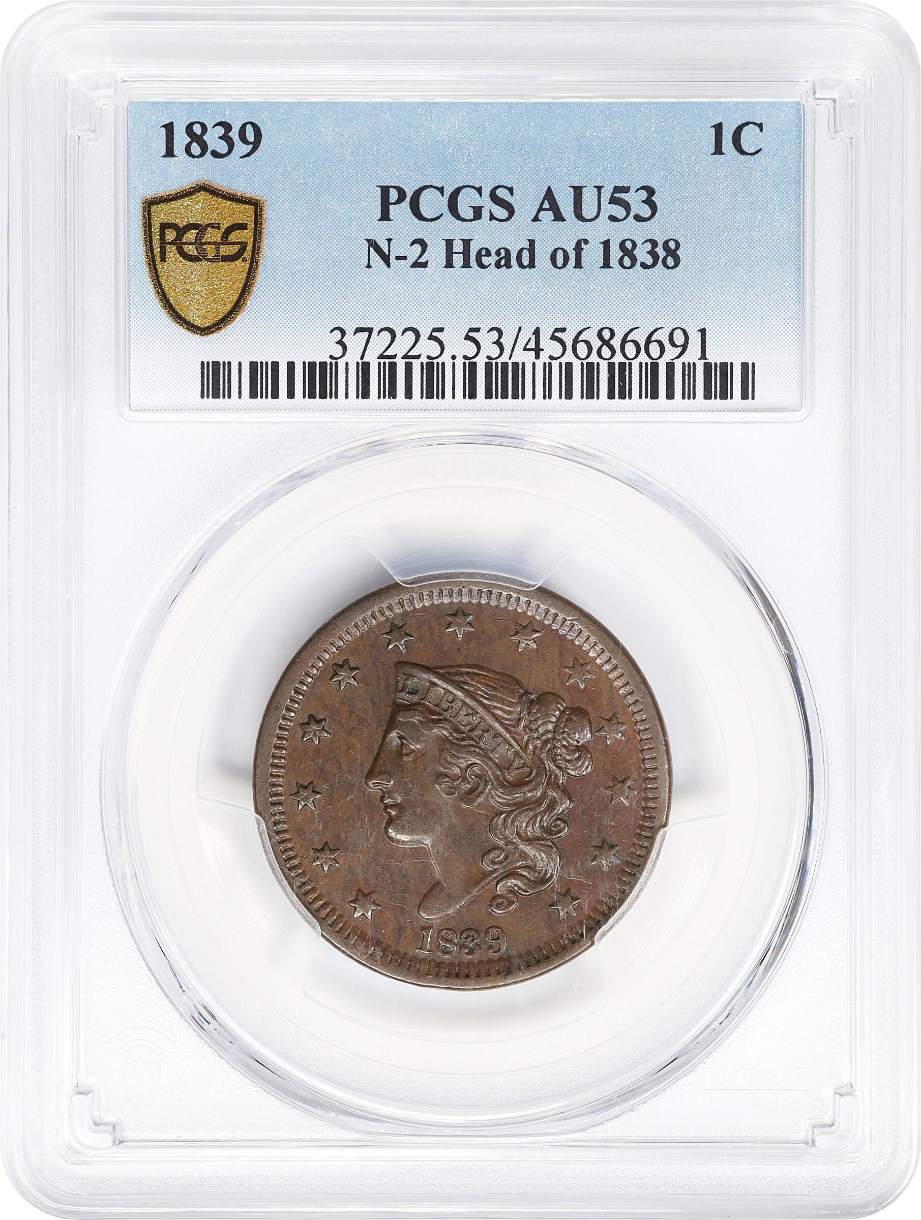 1839 1c Head of 1838, N-2 MS BN VG10 BN thumbnail 8
