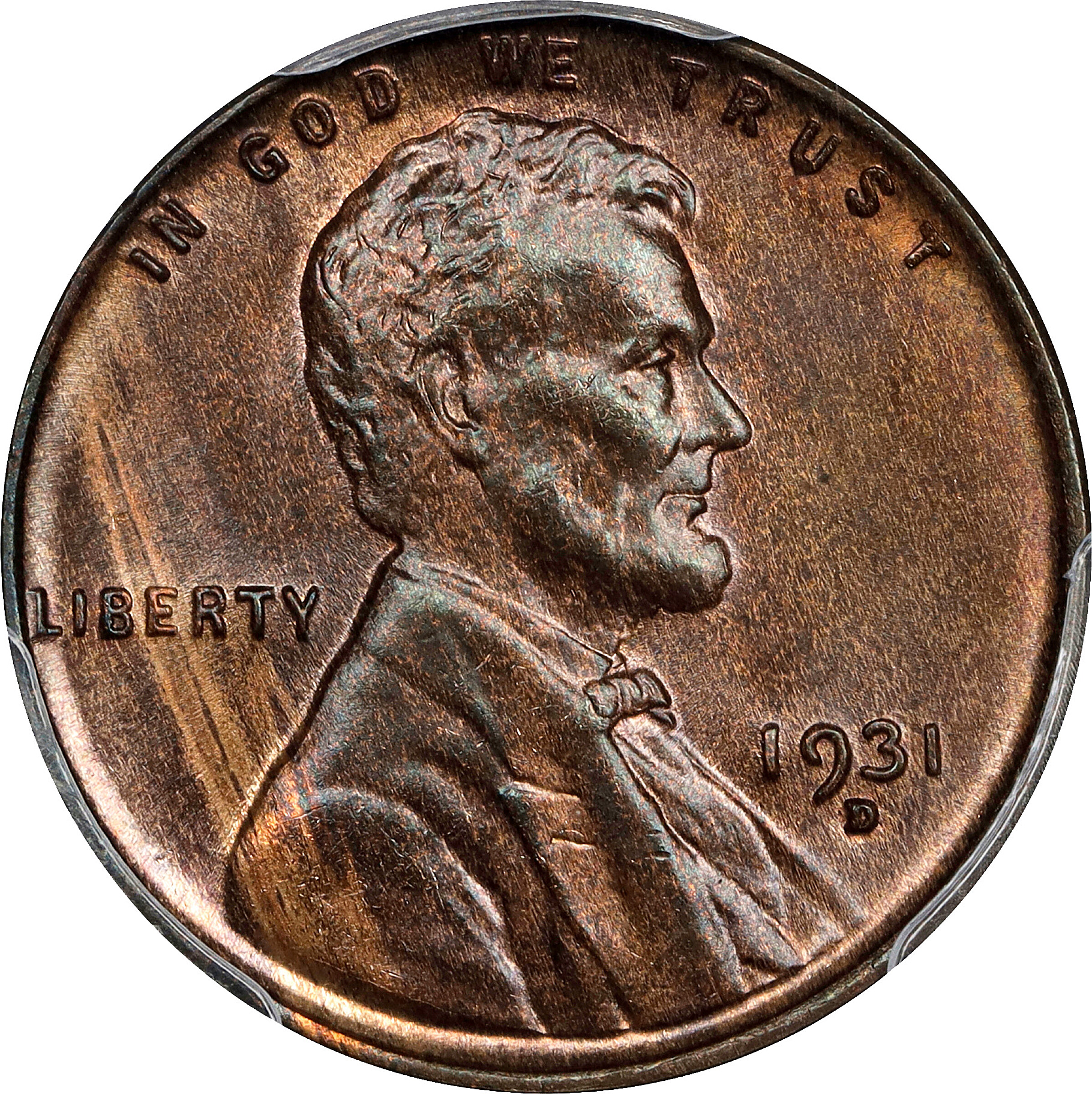 1931-D Lincoln Cent. MS-65 BN (PCGS).