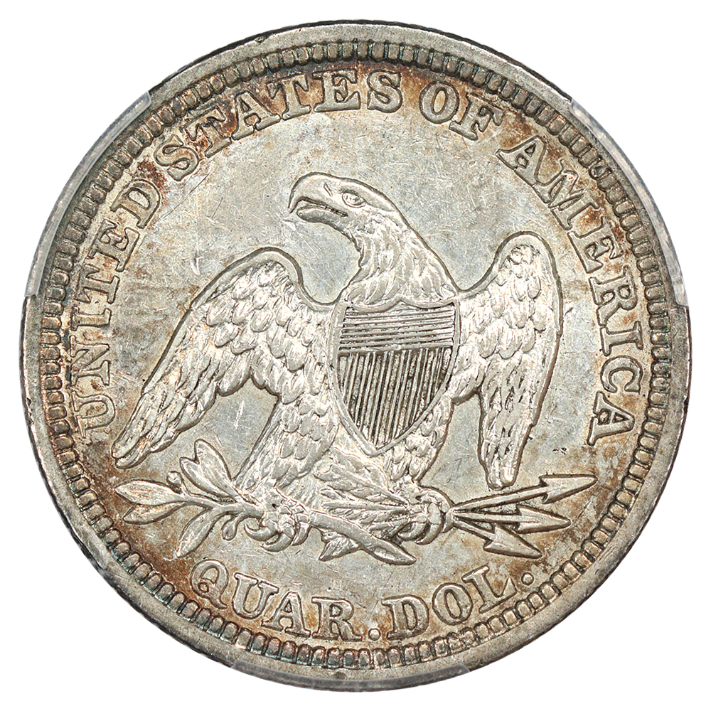 1848 25c AU50 thumbnail 2