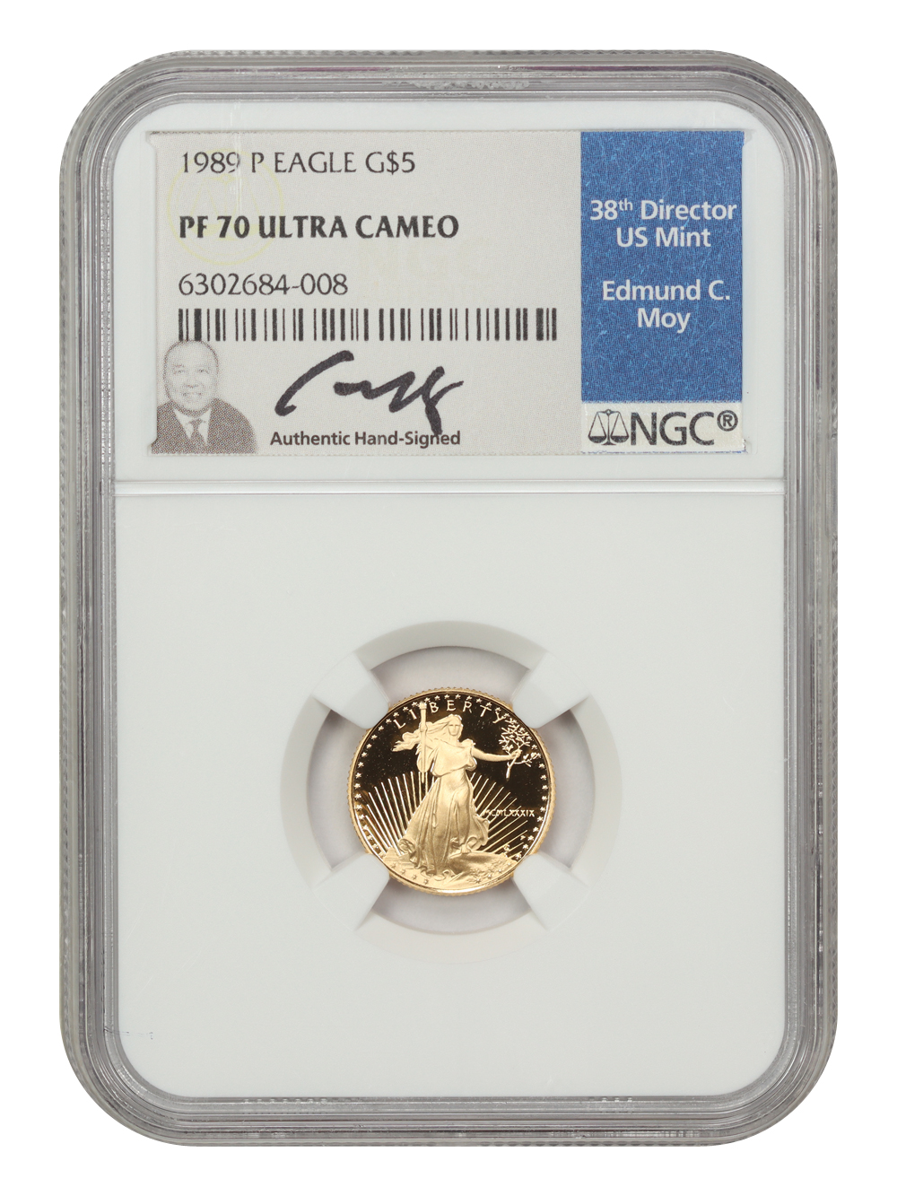 1989-P $5  Gold Eagle PR DCAM PR70 DCAM thumbnail 8