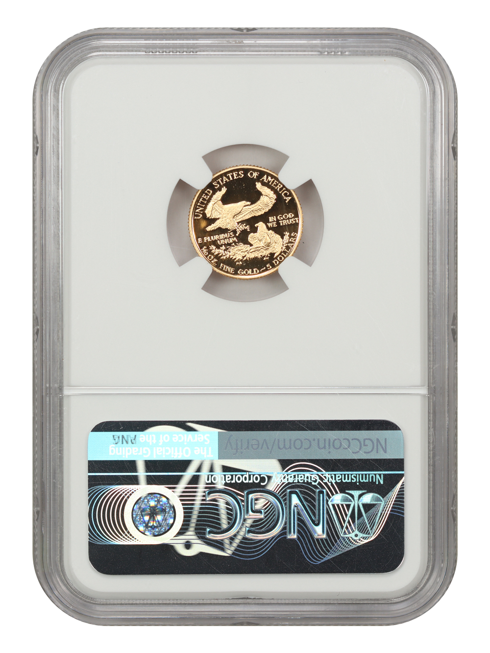 1991-P $5  Gold Eagle PR DCAM OGP thumbnail 10