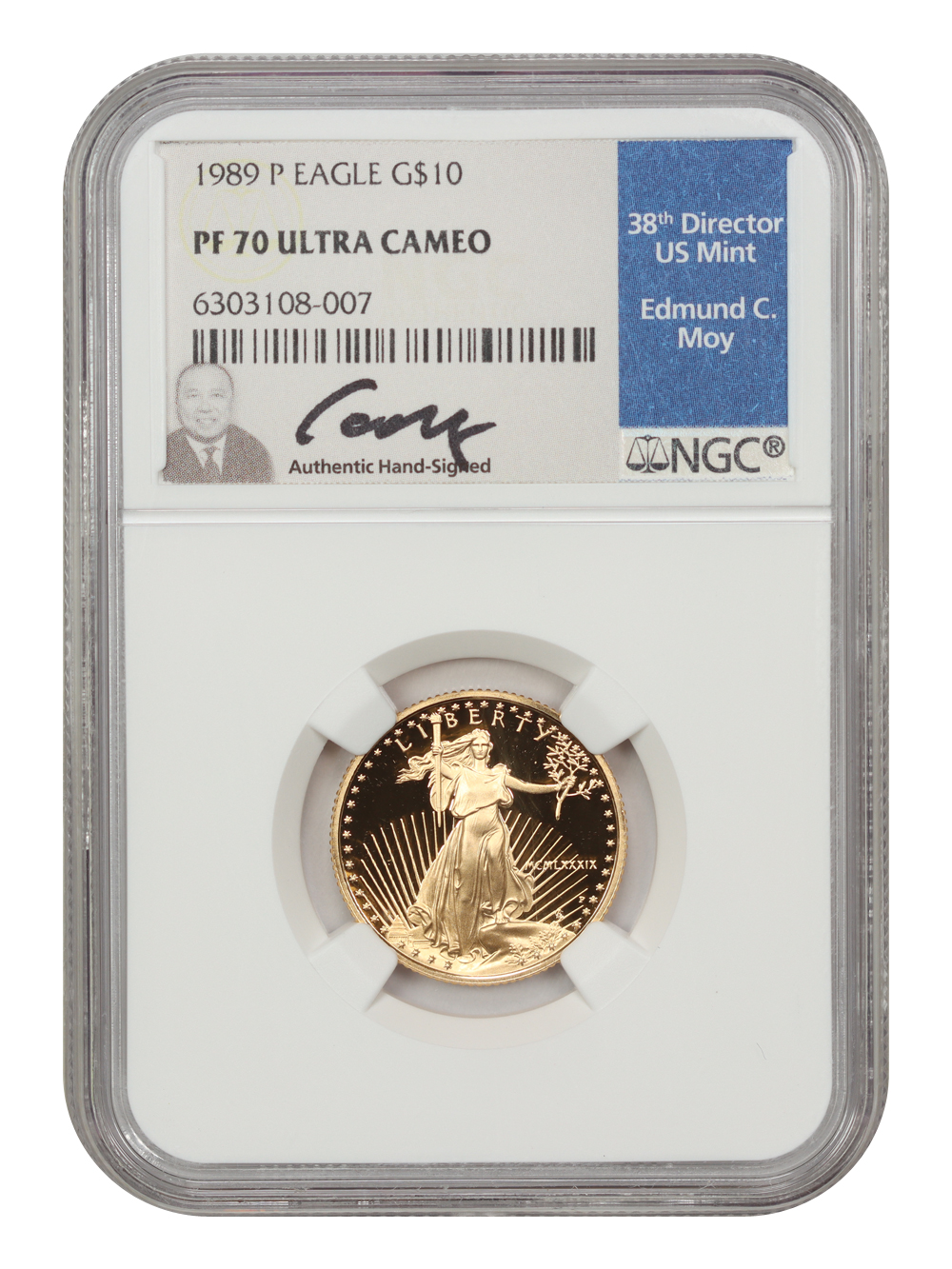 1989-P $10  Gold Eagle PR DCAM PR70 DCAM thumbnail 5