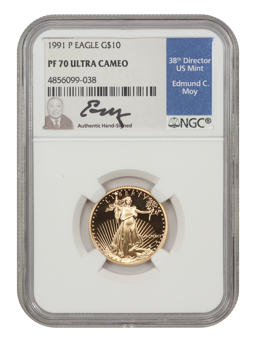 1991-P $10  Gold Eagle PR DCAM PR70 DCAM thumbnail 8