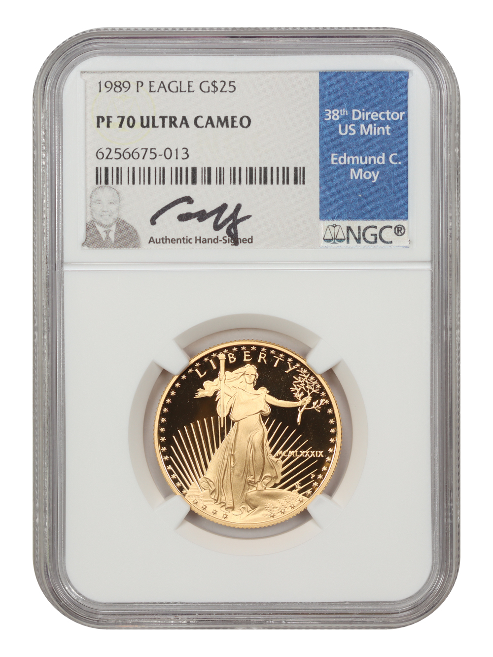 1989-P $25  Gold Eagle PR DCAM OGP thumbnail 4
