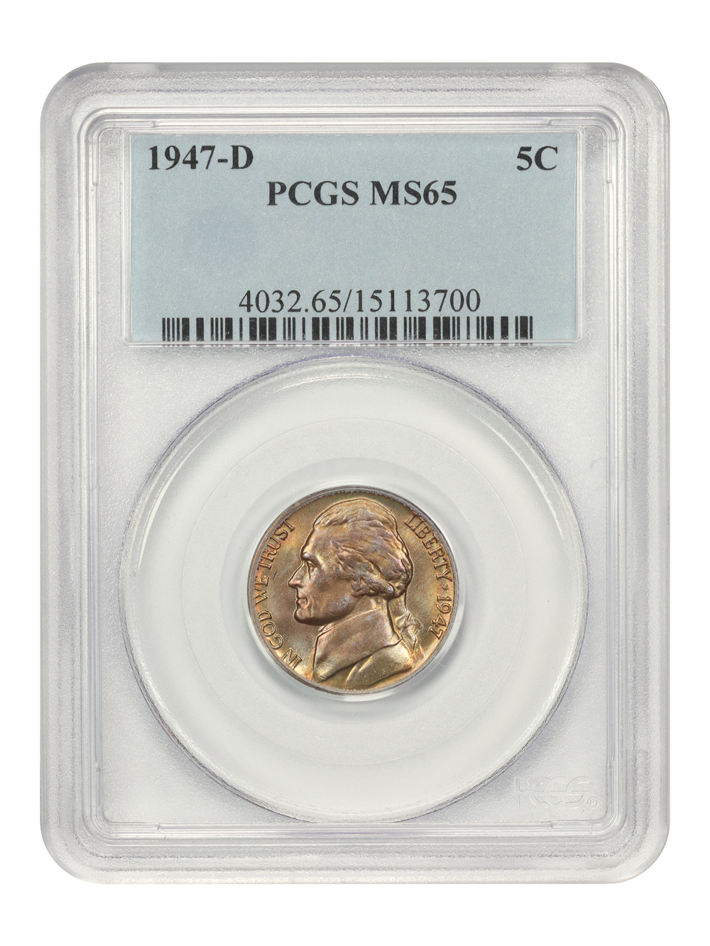 1947-D 5c AU50 thumbnail 5