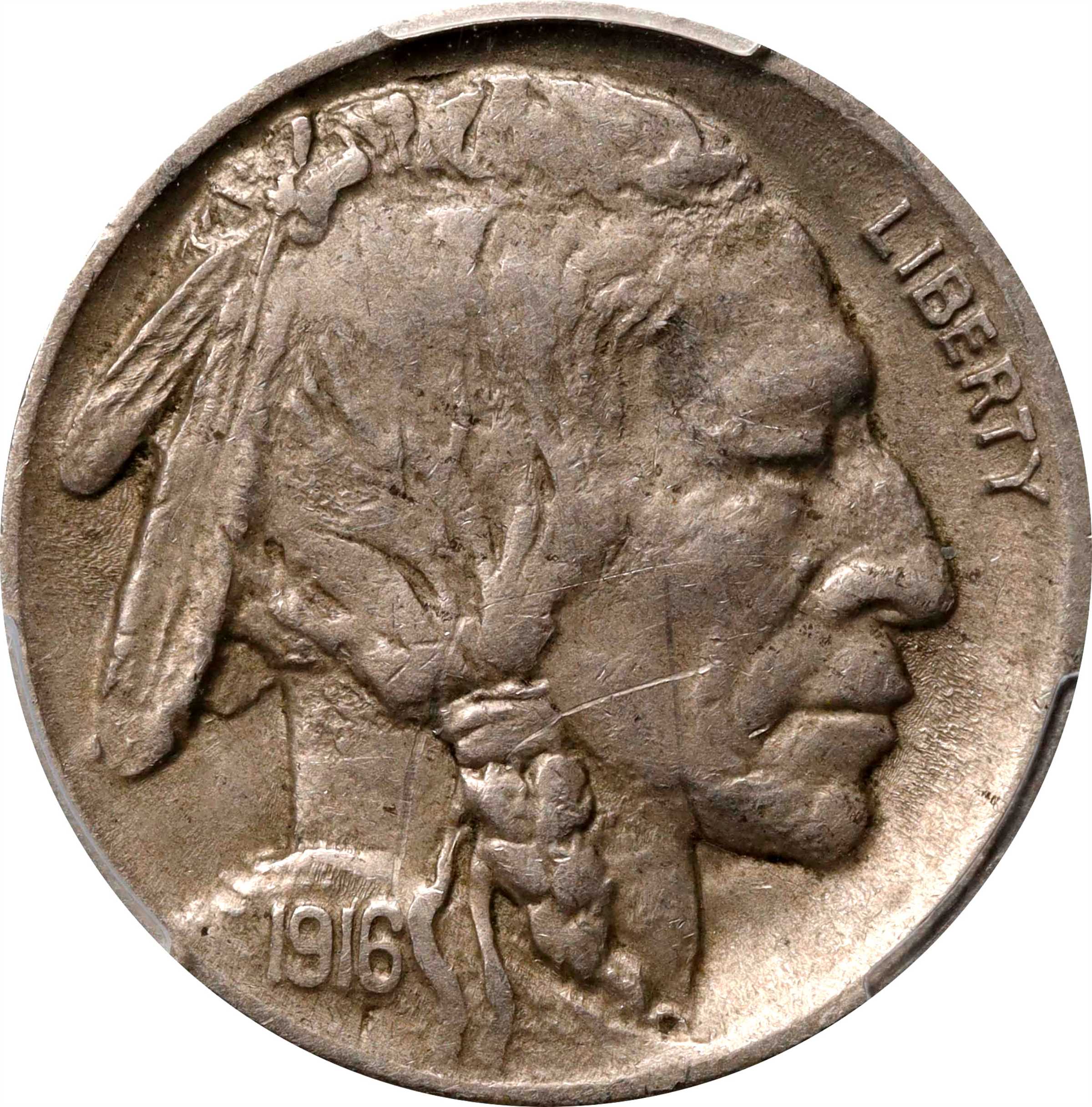 1916-D Buffalo Nickel. EF Details--Scratch (PCGS).