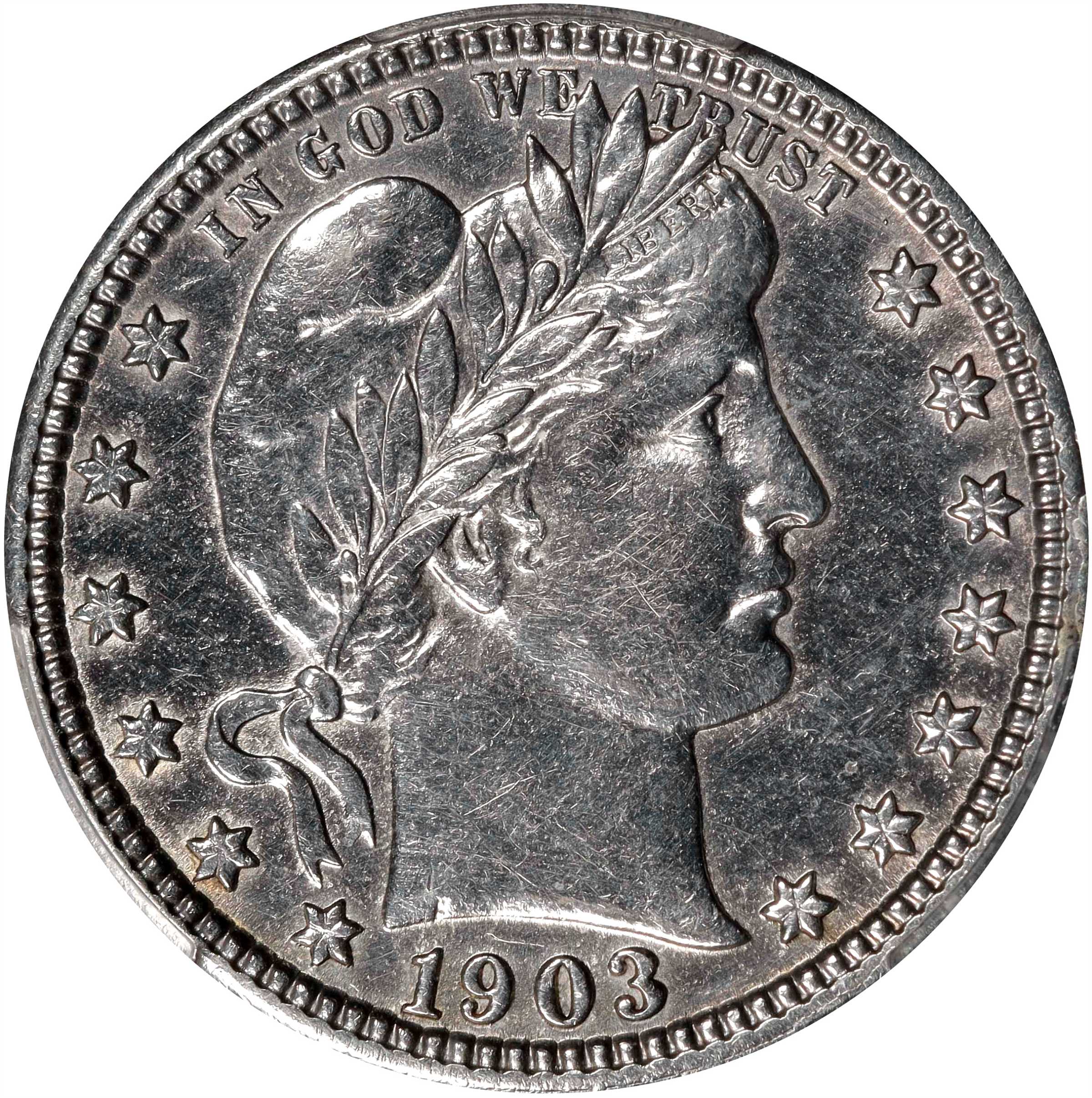 1903 Barber Quarter. AU Details--Polished (PCGS).