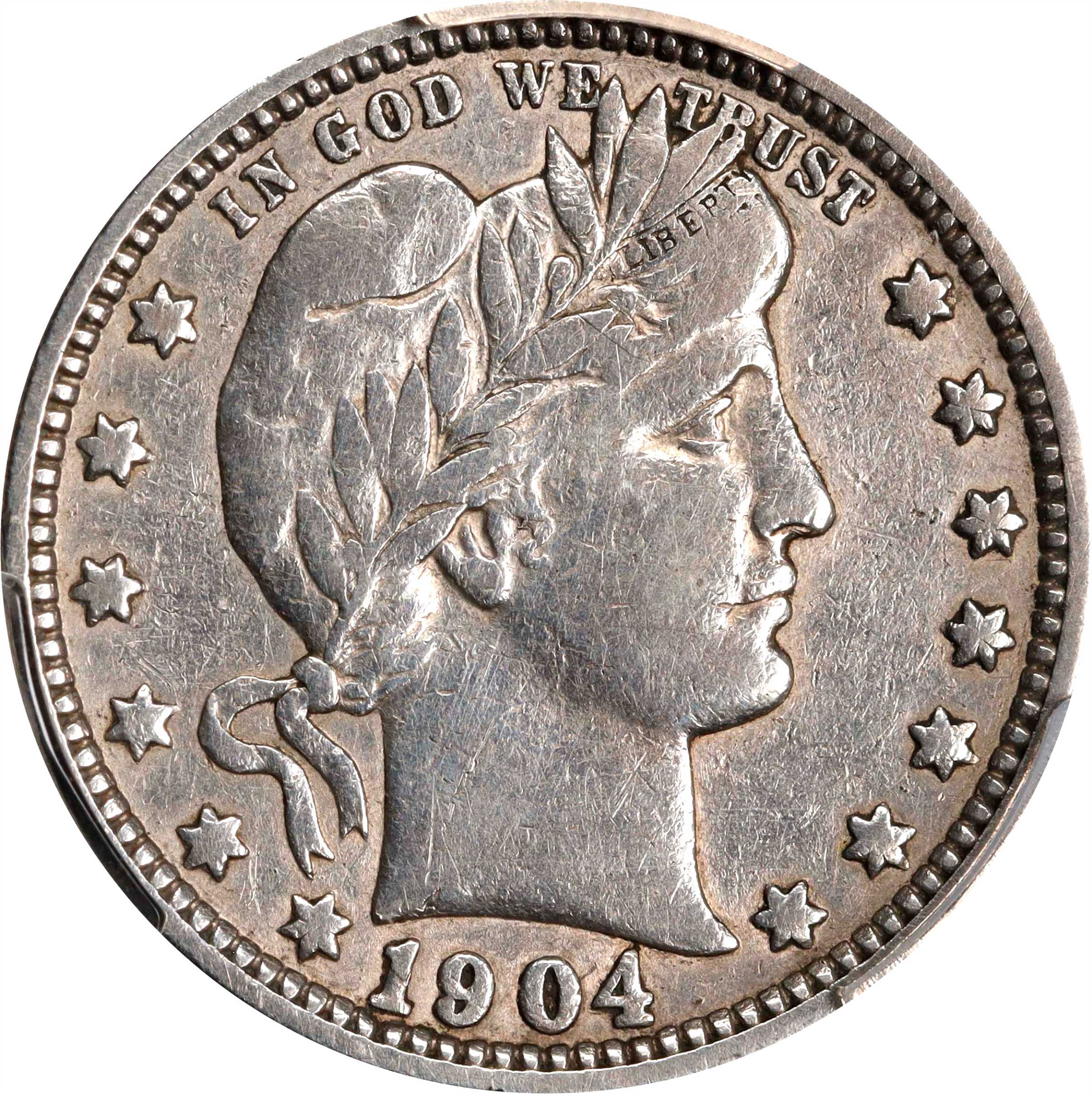 1904-O Barber Quarter. VF Details--Polished (PCGS).