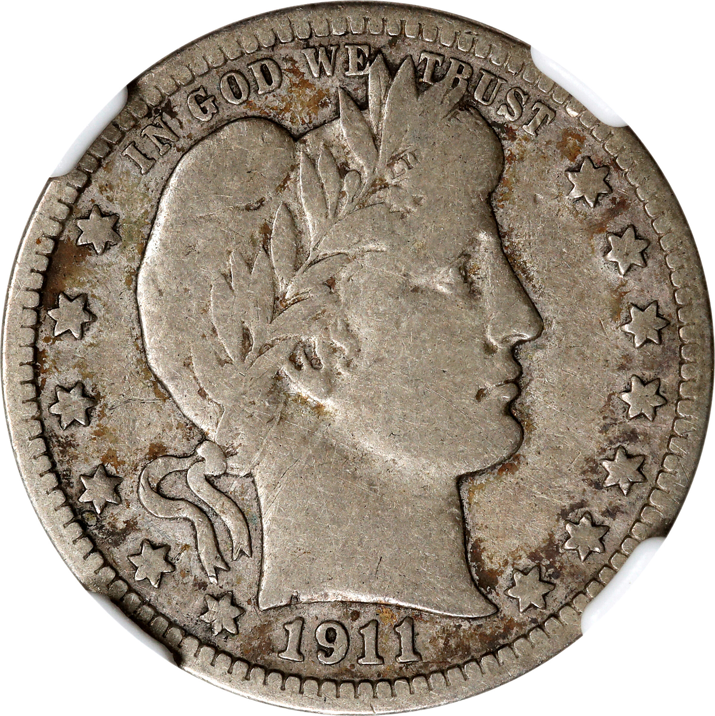 1911-S Barber Quarter. VG Details--Cleaned (NGC).
