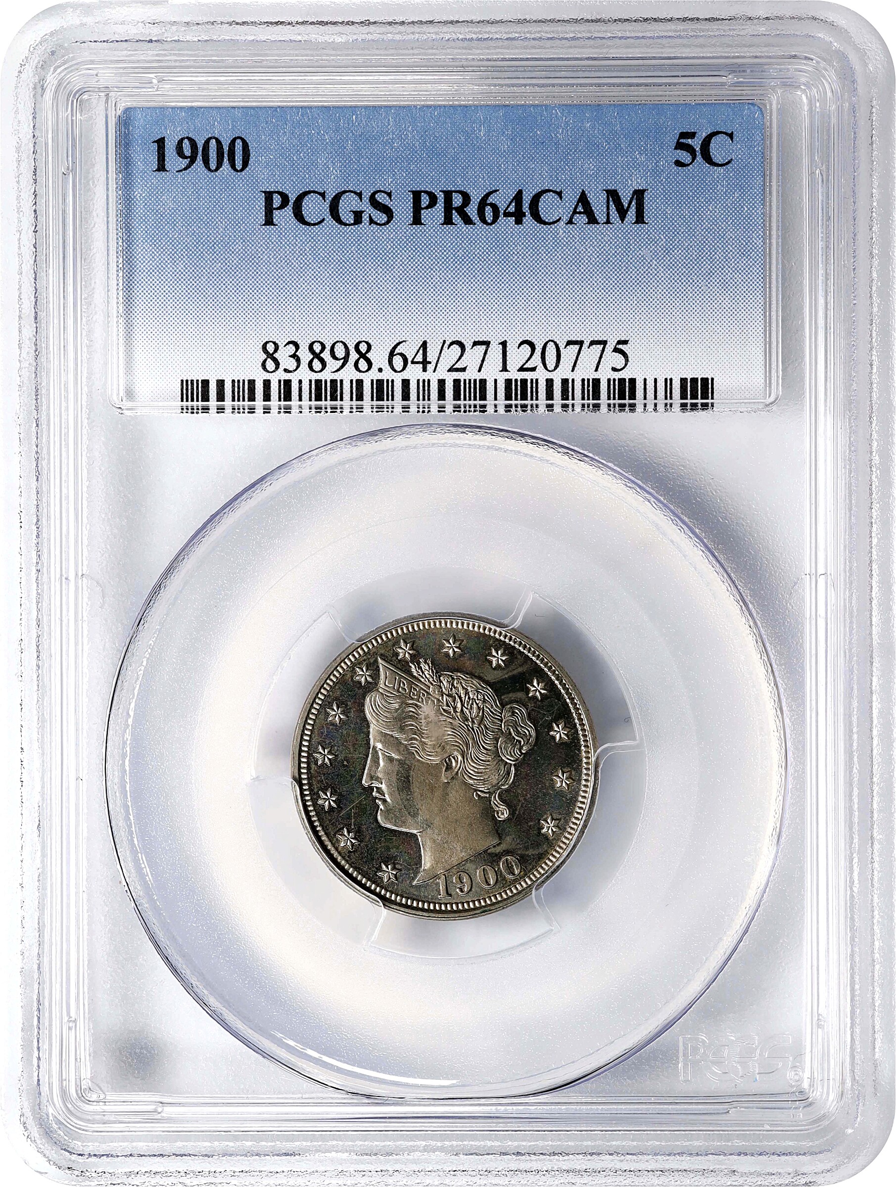 1900 5c PR CAM PR64 CAM thumbnail 3