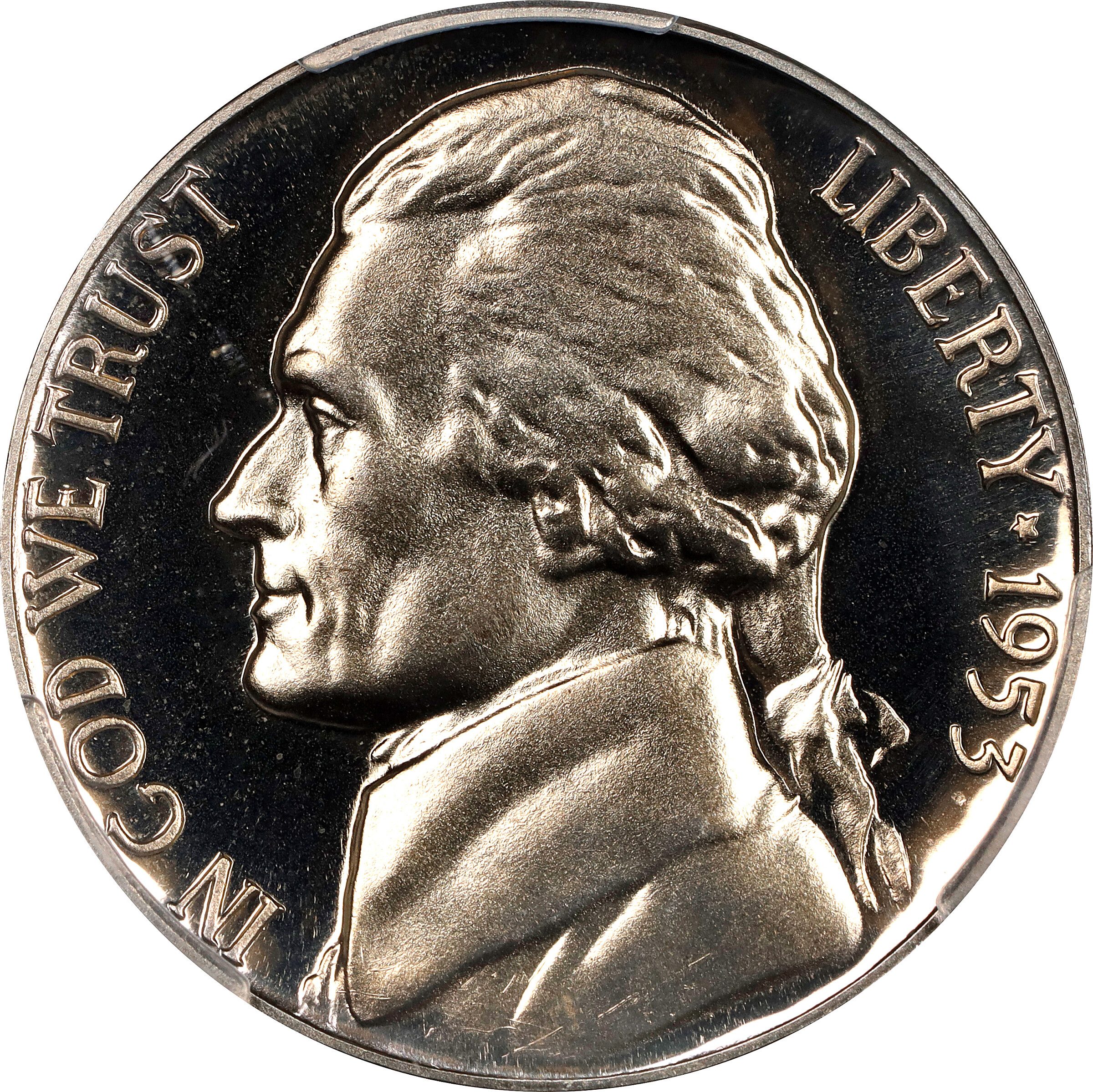 1953 Jefferson Nickel. Proof-67 Cameo (PCGS).