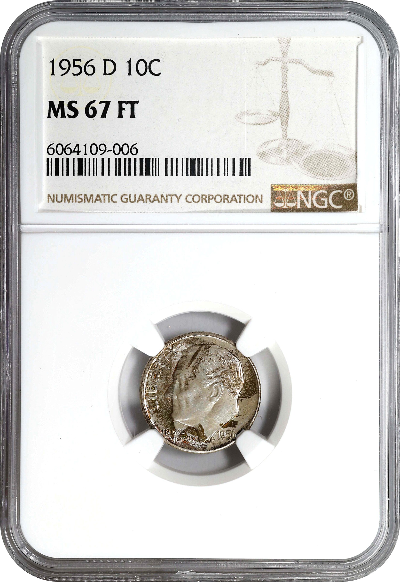 1956-D 10c MS FB MS67 FB CAC thumbnail 9