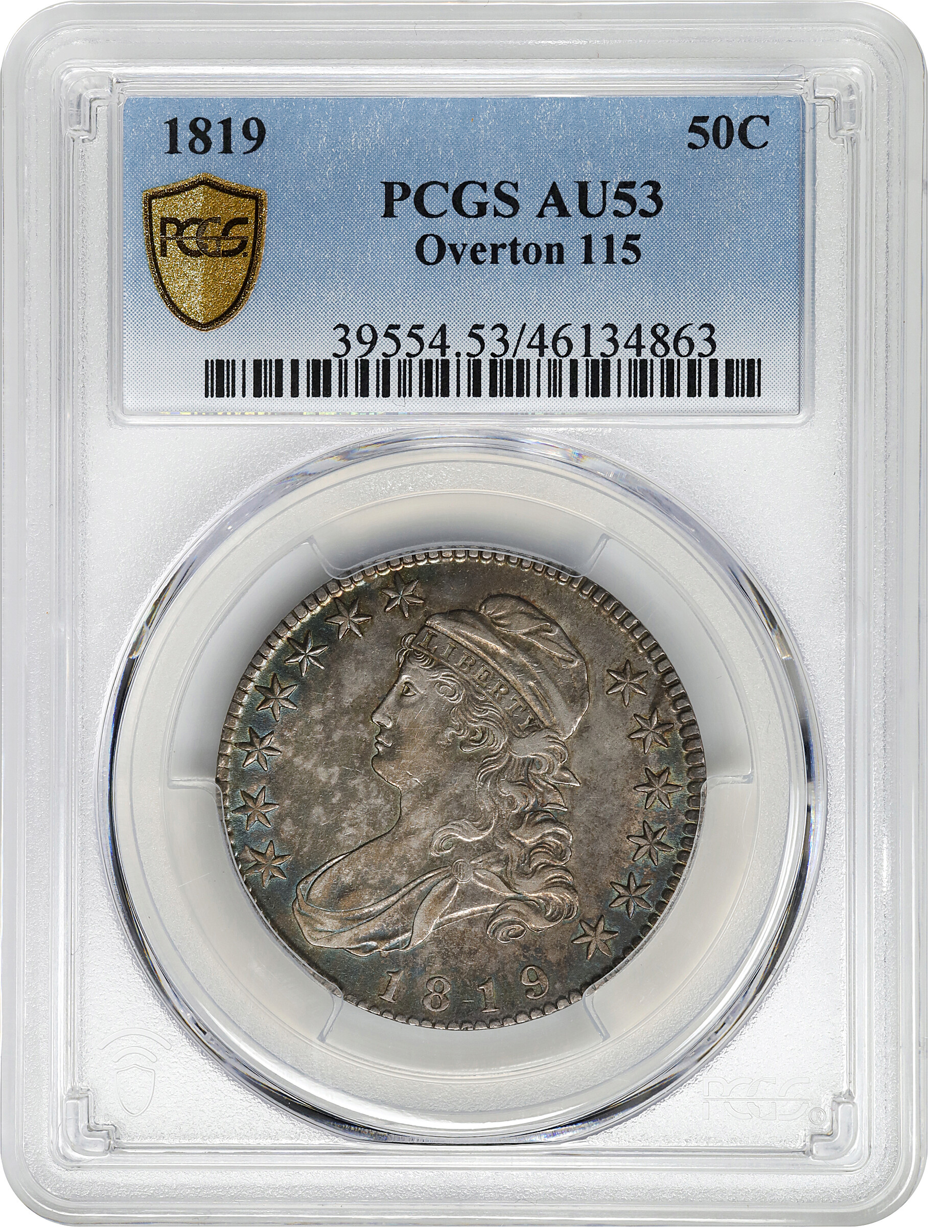 1819 50c O-115 AU53 thumbnail 4