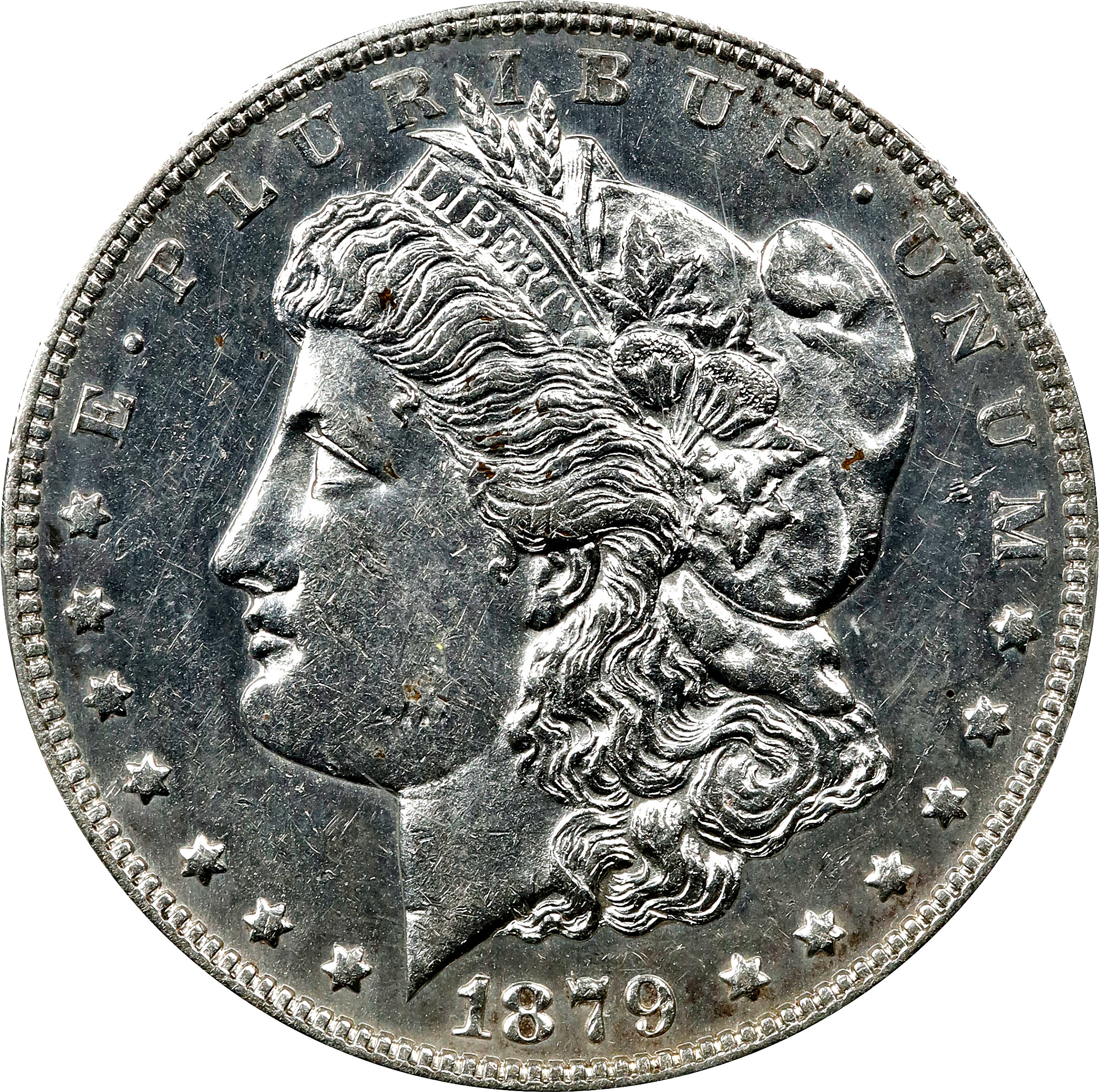 1879-S Morgan Silver Dollar. VAM-42. Top 100 Variety. Reverse of 1878. AU-55 (PCGS).