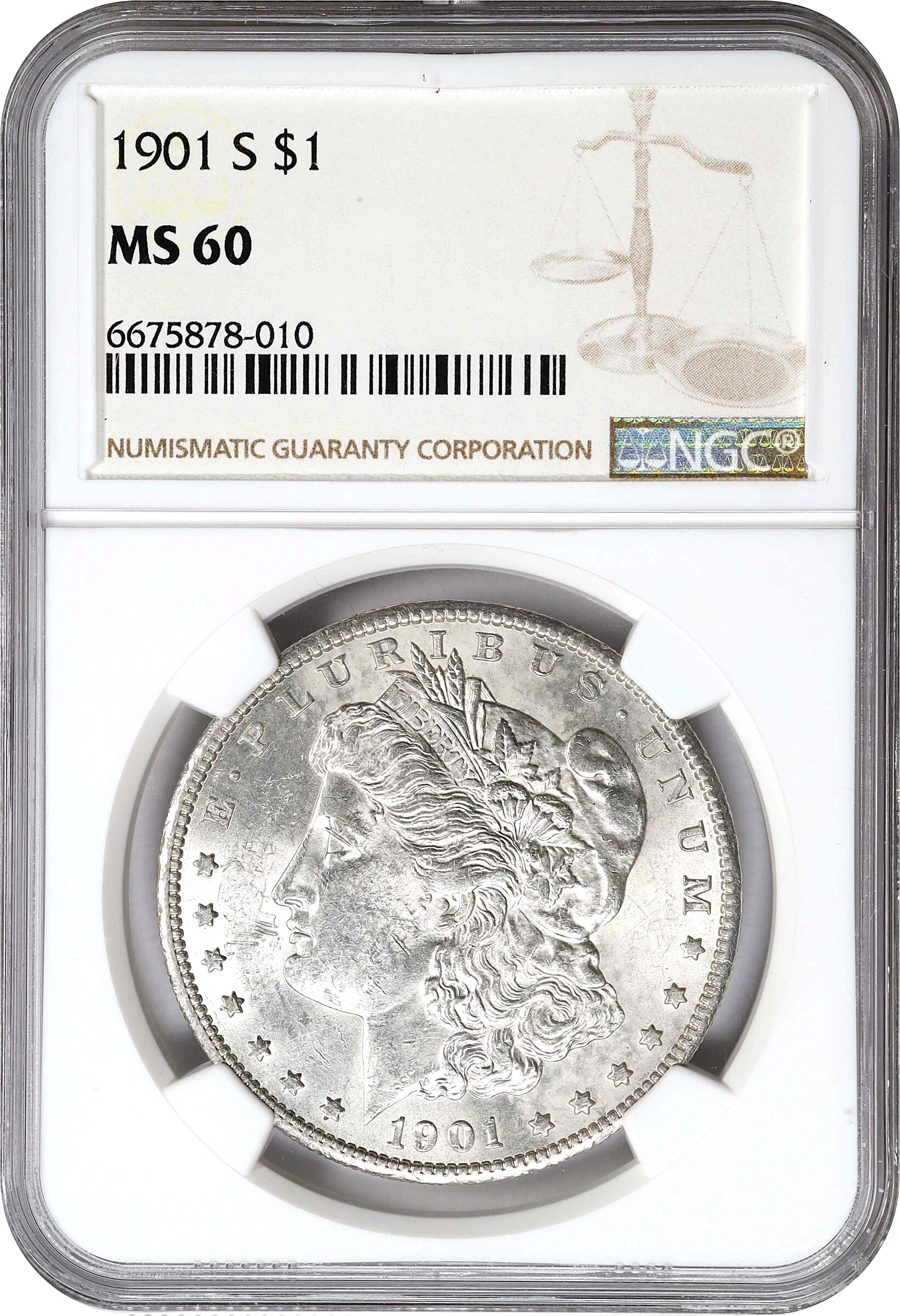 1901-S $1 MS60 CAC thumbnail 3