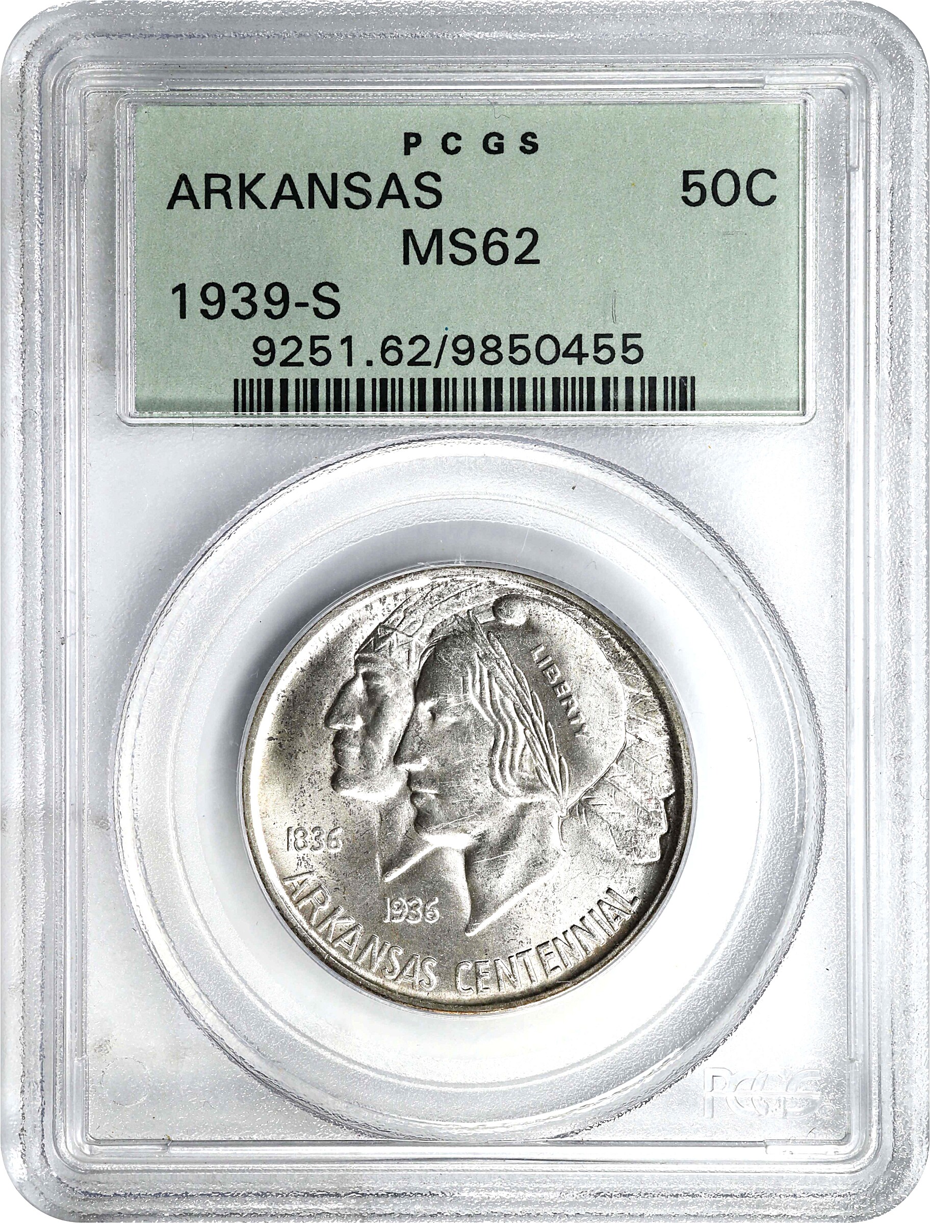 1939-S 50c Arkansas AU53 thumbnail 10