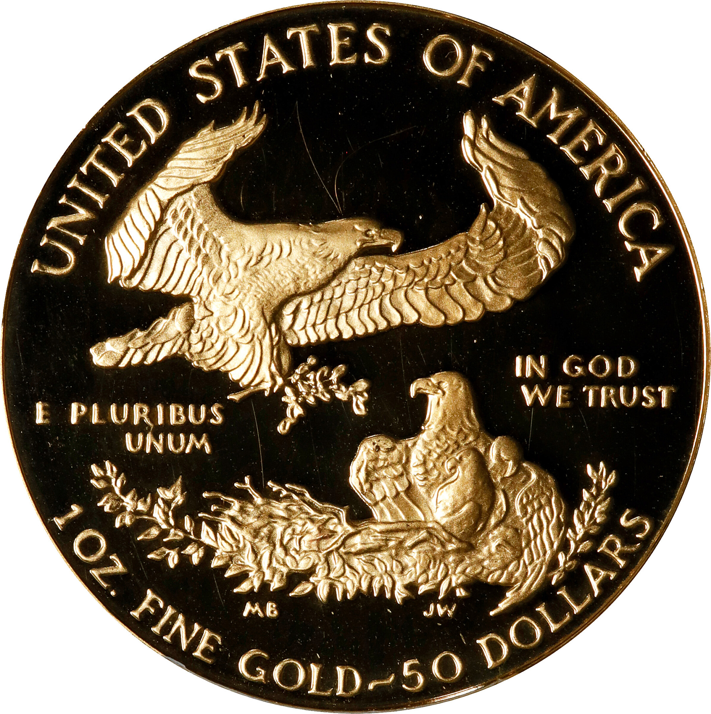 American Gold Eagle (AGE) G$50  One Ounce, 1986- PR DCAM [Type] PR68 DCAM thumbnail 3