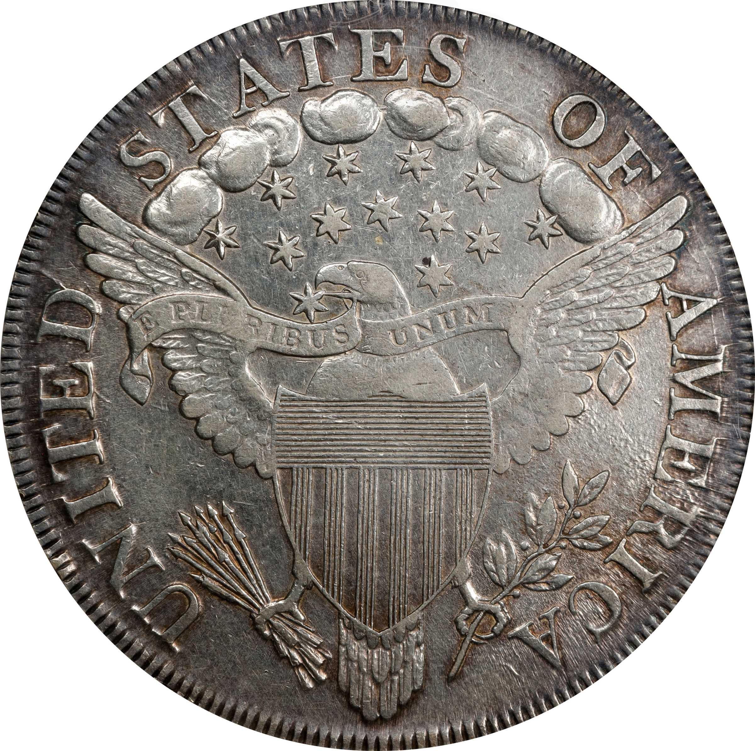 1799/8 $1  13 Stars Reverse, B-2, BB-143 AG2 thumbnail 2