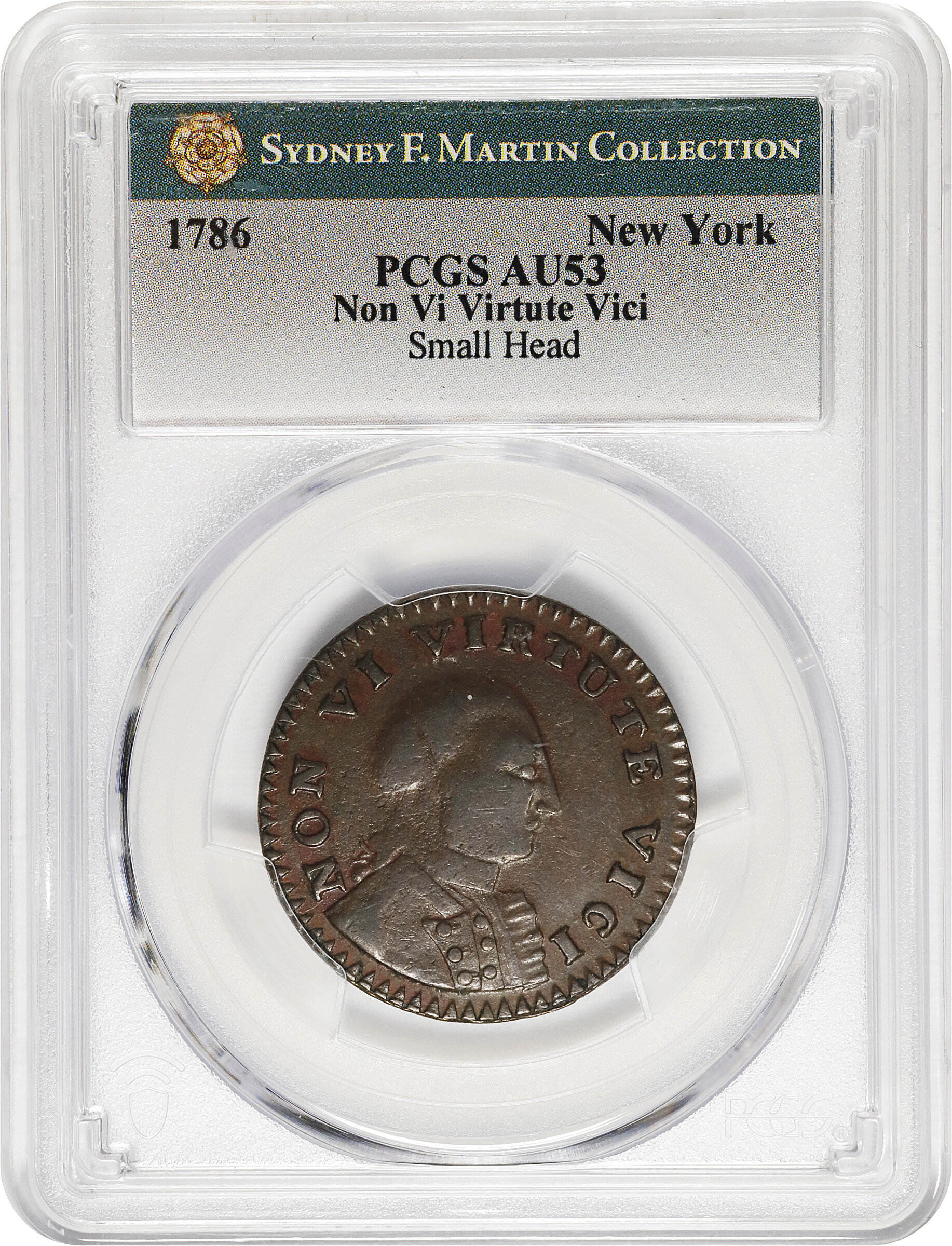 1786 Copper New York, VIRTUTE, Small Head MS BN thumbnail 9