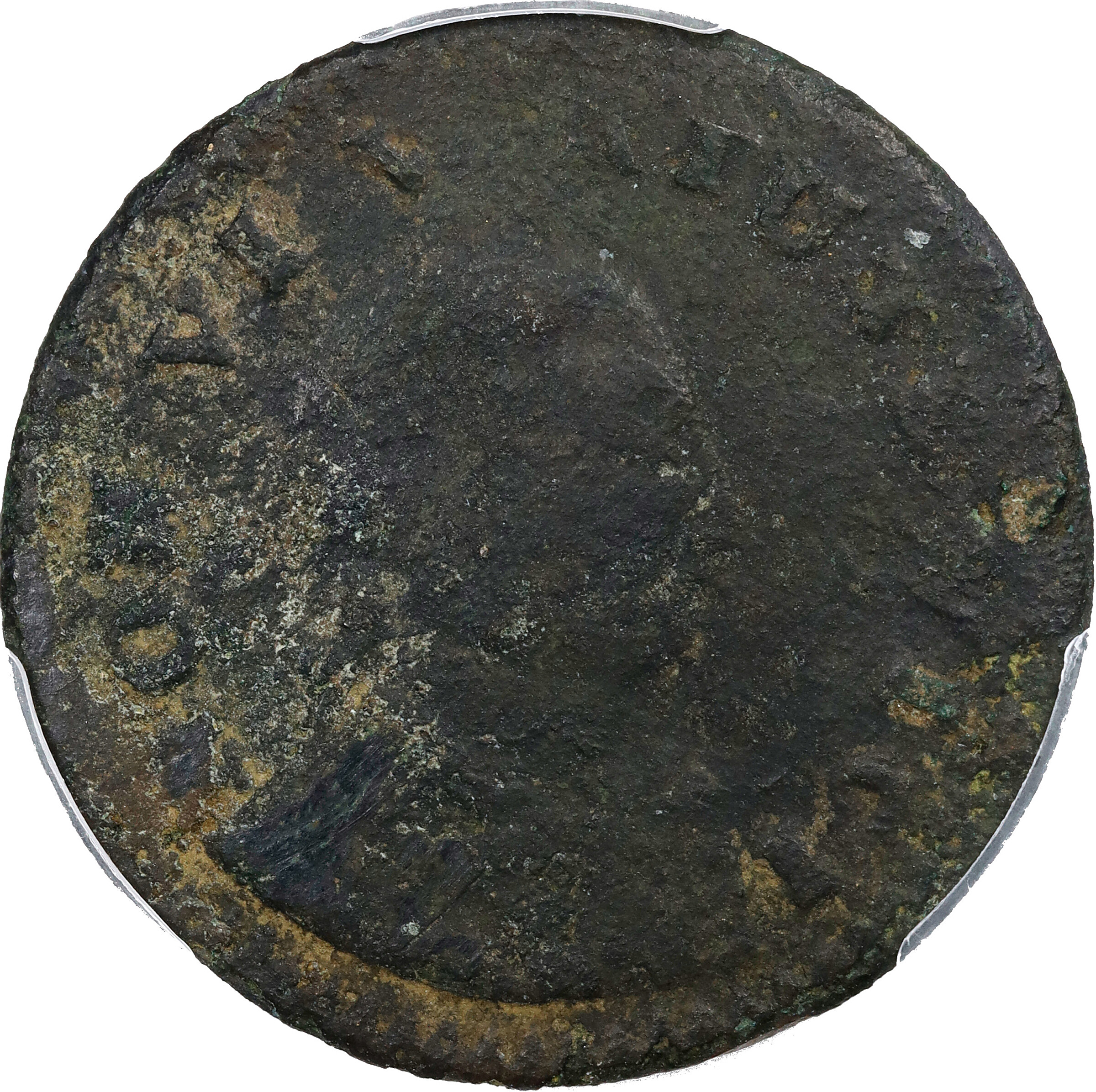 Circa 1786 Non Vi Virtute Vici Copper. Small Head. Musante GW-7 var., Baker-13 var., Breen-977 var. Copper. VG Details--Environmental Damage (PCGS).