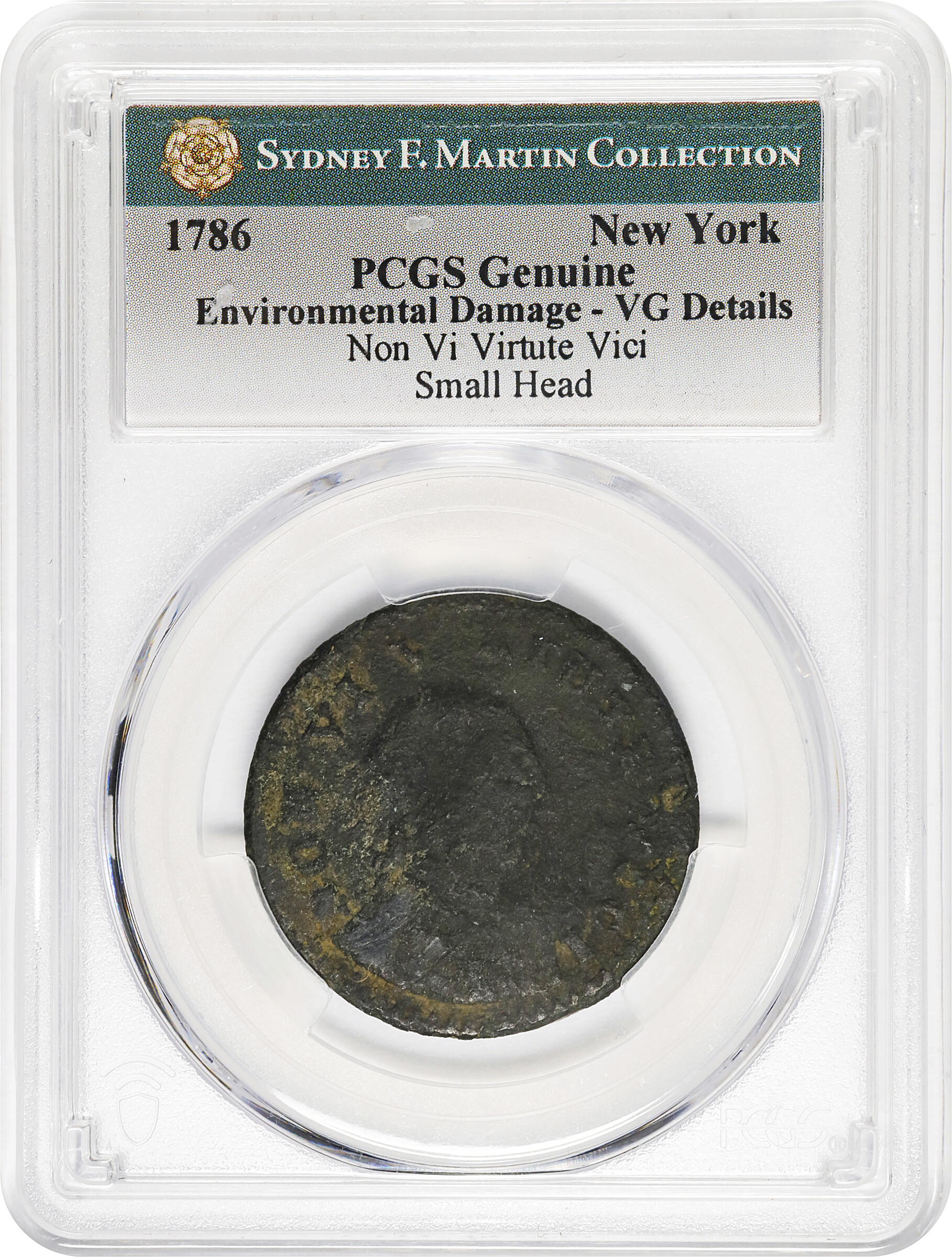 1786 Copper New York, VIRTUTE, Small Head MS BN F12 BN thumbnail 11