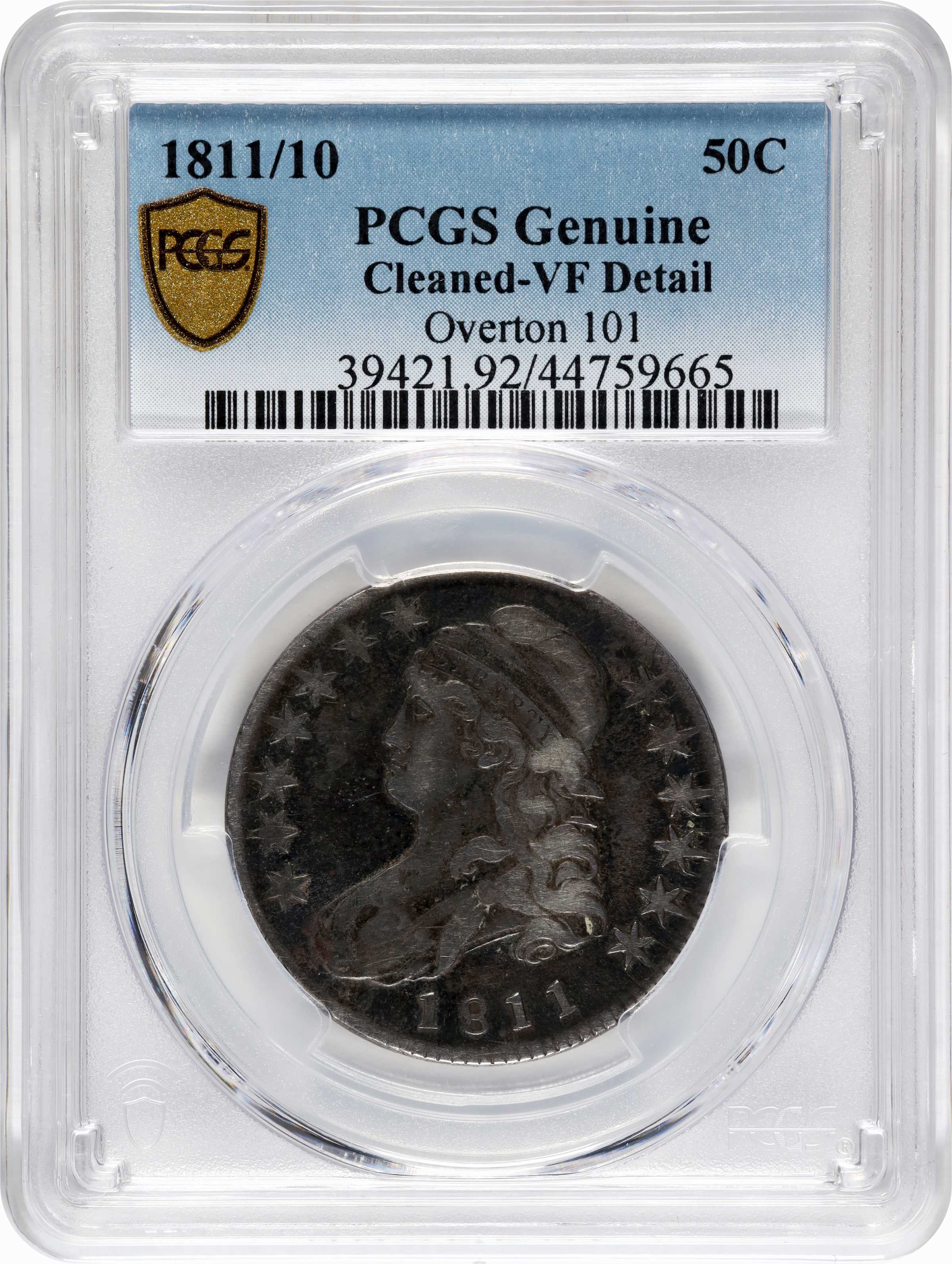 1811/10 50c Punctuated Date, O-101 G6 CAC thumbnail 7