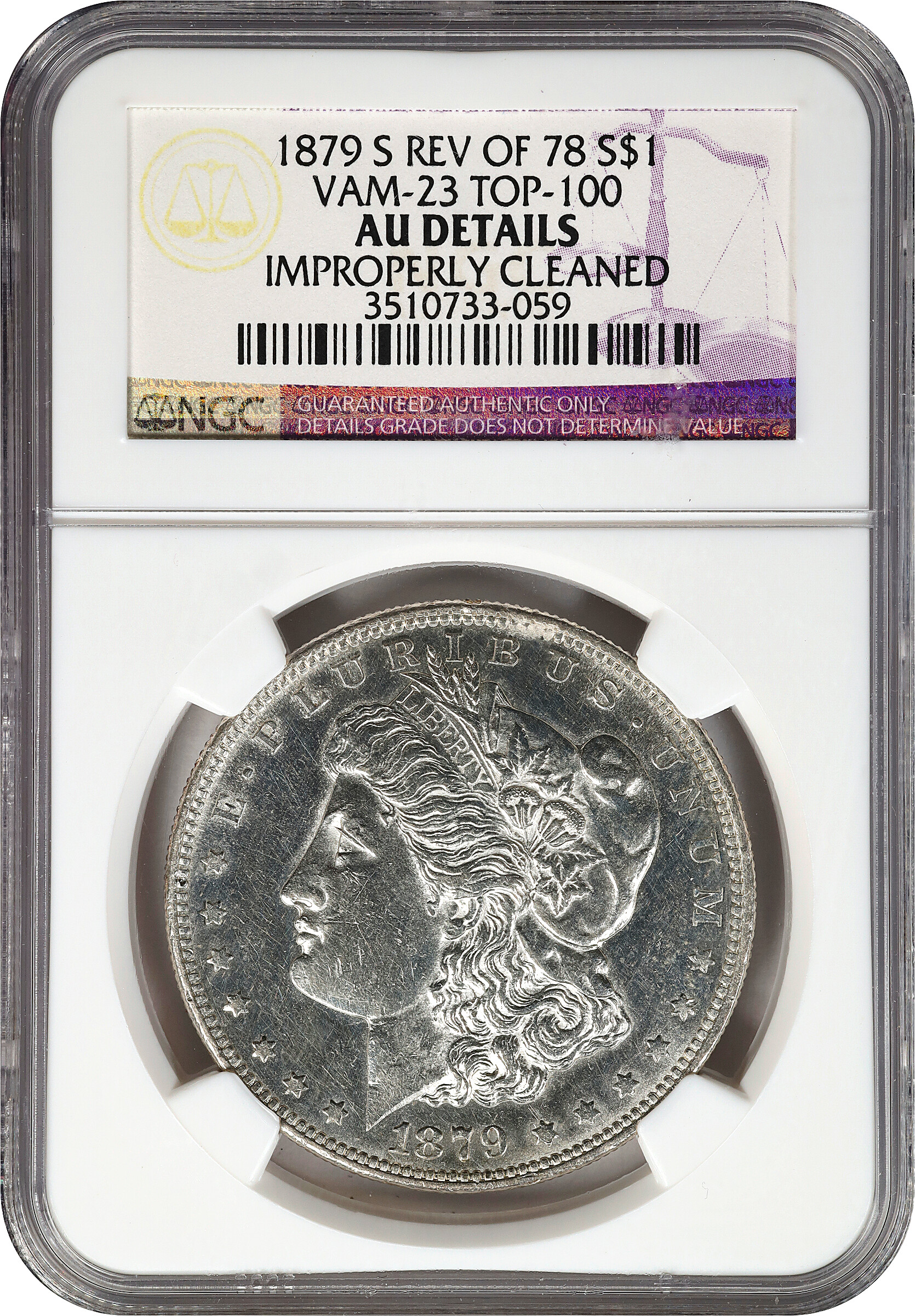1879-S $1  Reverse of 1878, VAM-23 F12 thumbnail 3