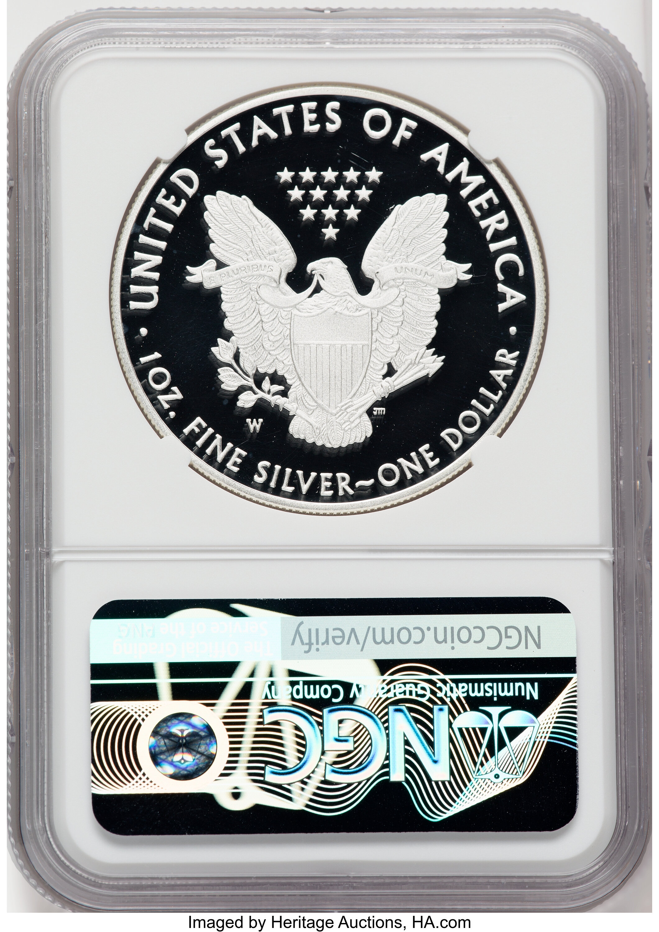 2018-W $1  Silver Eagle PR DCAM PR64 DCAM CAC thumbnail 4