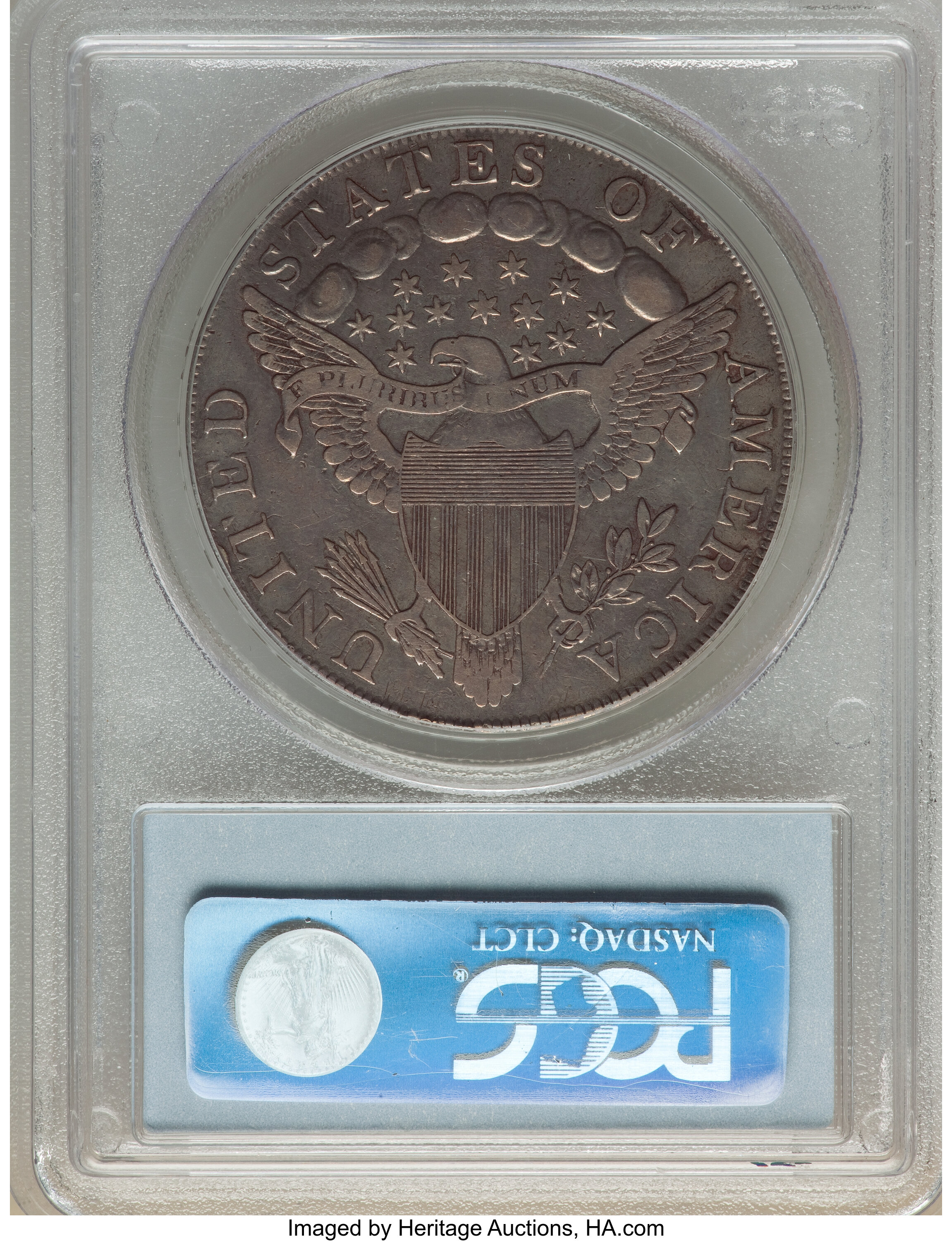 1798 $1  Large Eagle, Pointed 9, Close Date, B-9, BB-121 VG10 thumbnail 16