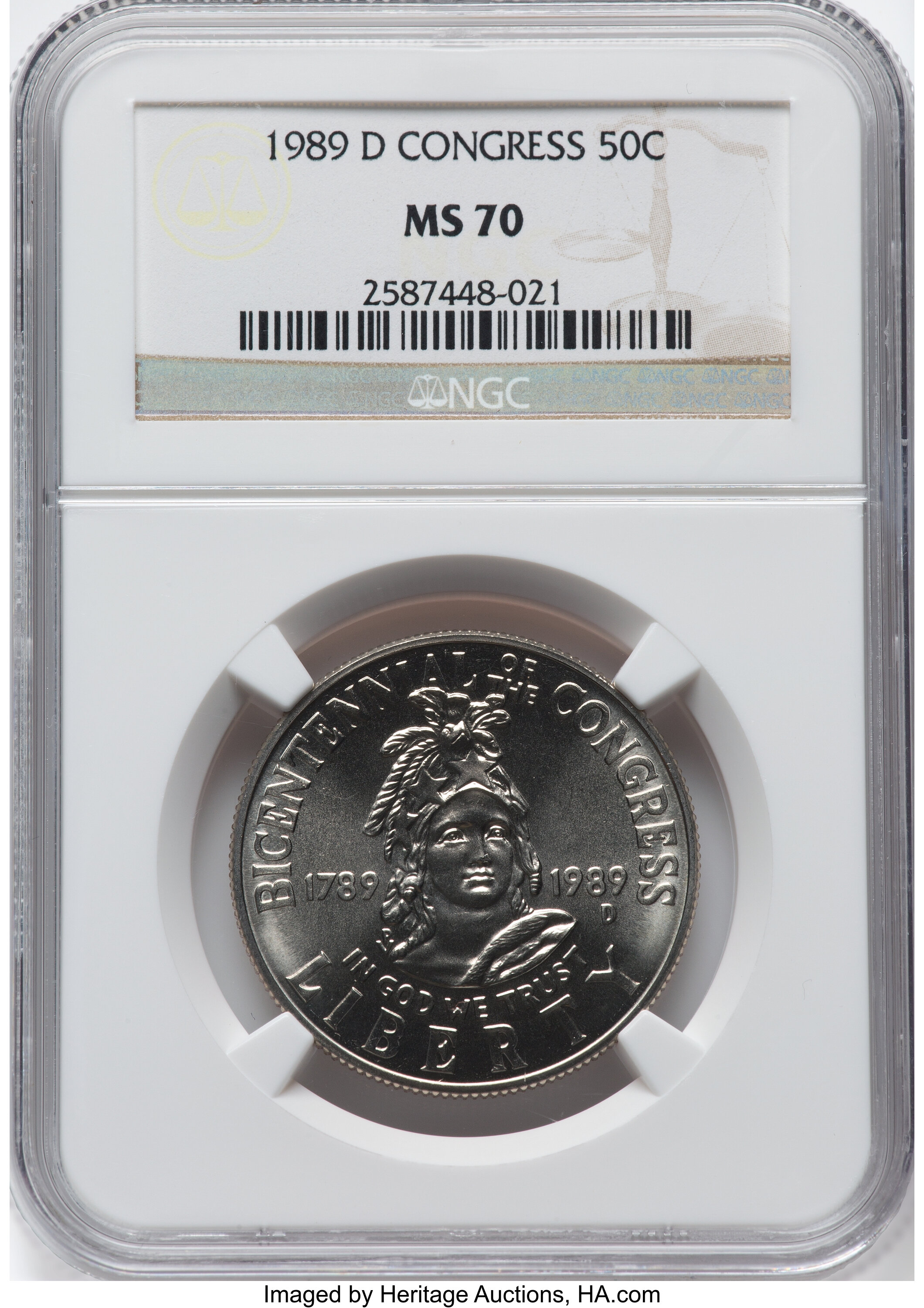 1989 D Congress Bicentennial Half Dollar MS Values | Greysheet