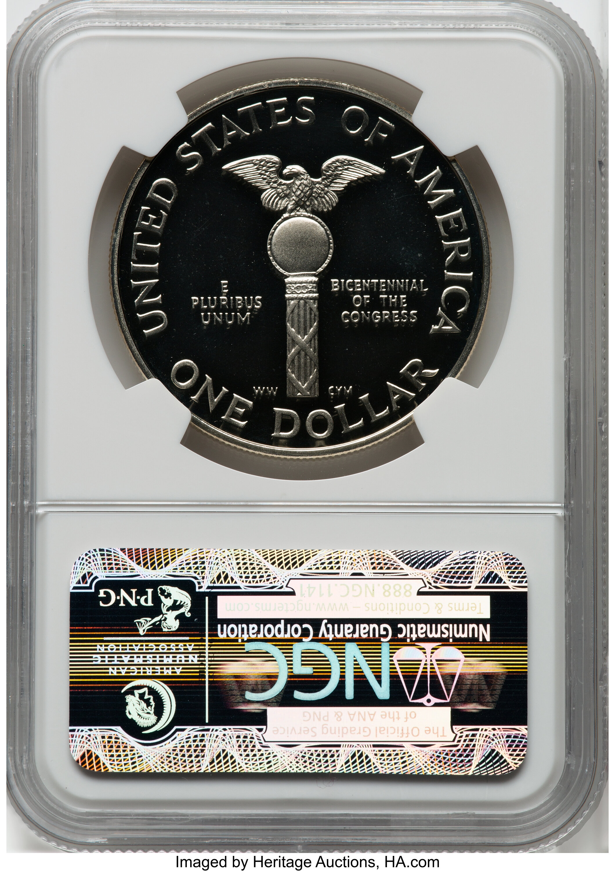 1989-S S$1 Congress Bicentennial PR DCAM PR70 DCAM thumbnail 3