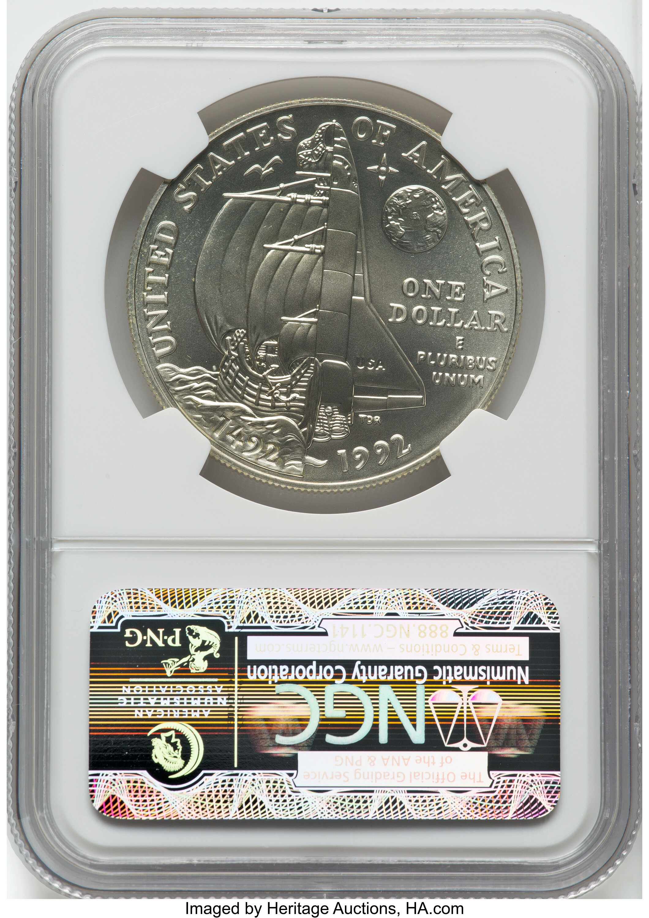 1992-D S$1 Columbus Quincentenerary MS70 thumbnail 10