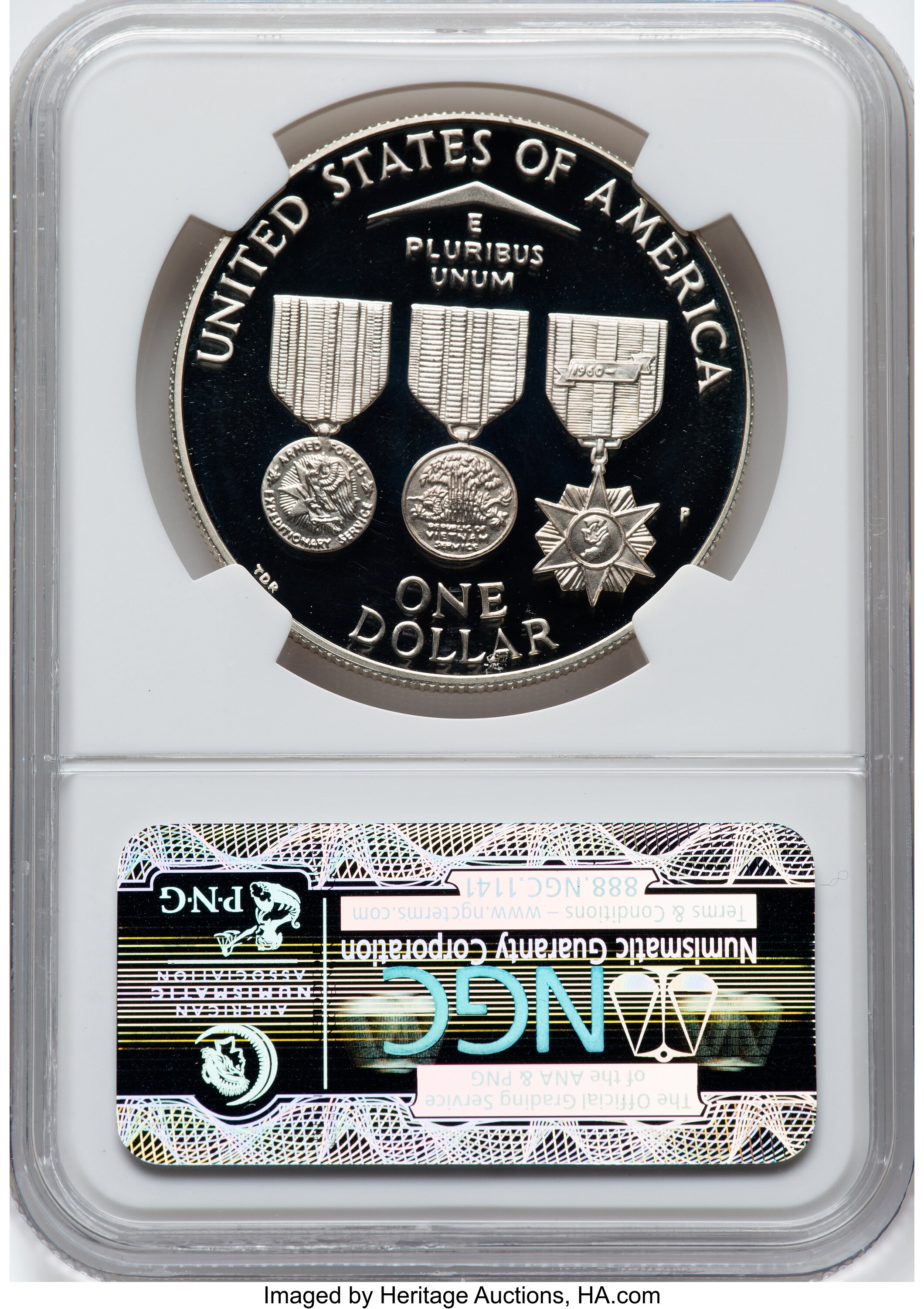 1994-P S$1 Vietnam Veterans Memorial PR DCAM PR70 DCAM thumbnail 8
