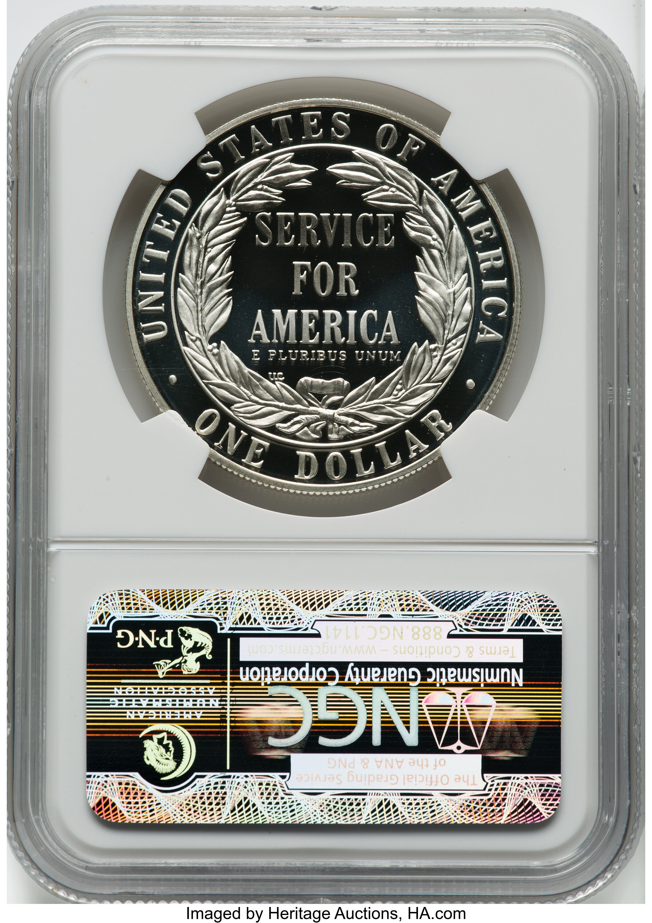 1996-S S$1 National Community Service PR DCAM PR70 DCAM thumbnail 7