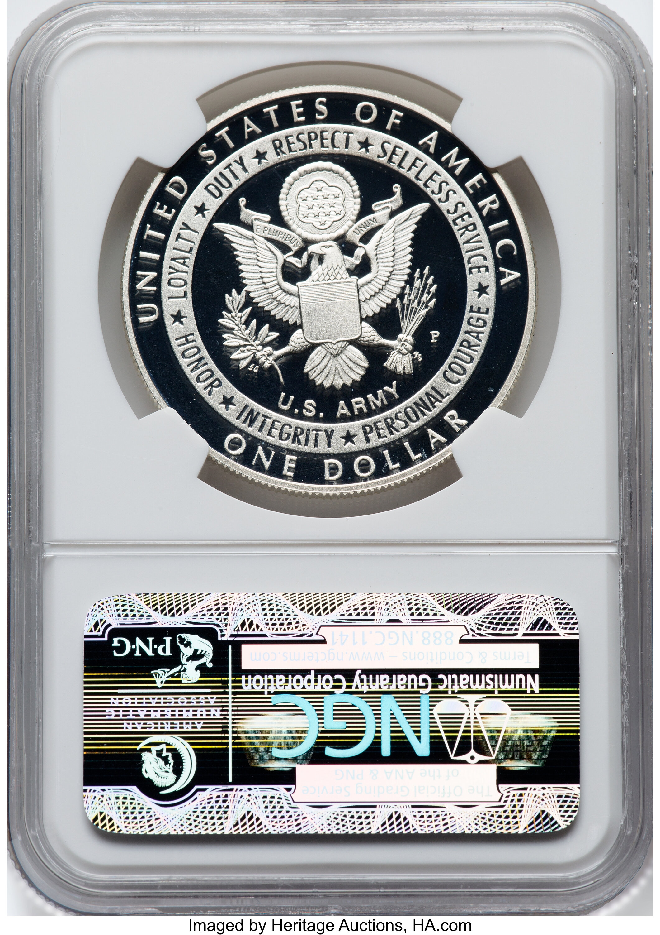 2011-P S$1 United States Army PR DCAM PR70 DCAM thumbnail 9