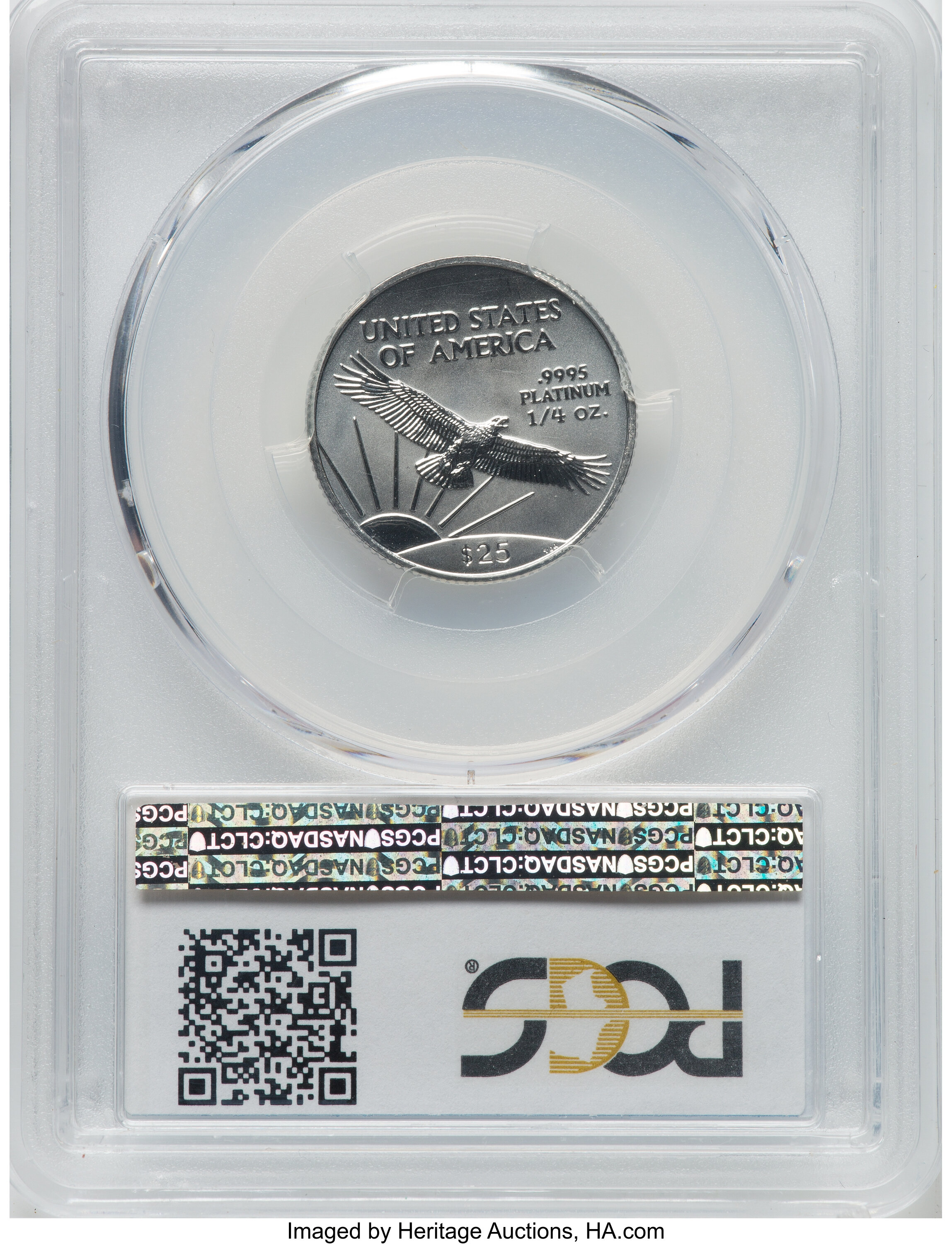 1998 $25  Platinum Eagle MS70 thumbnail 3