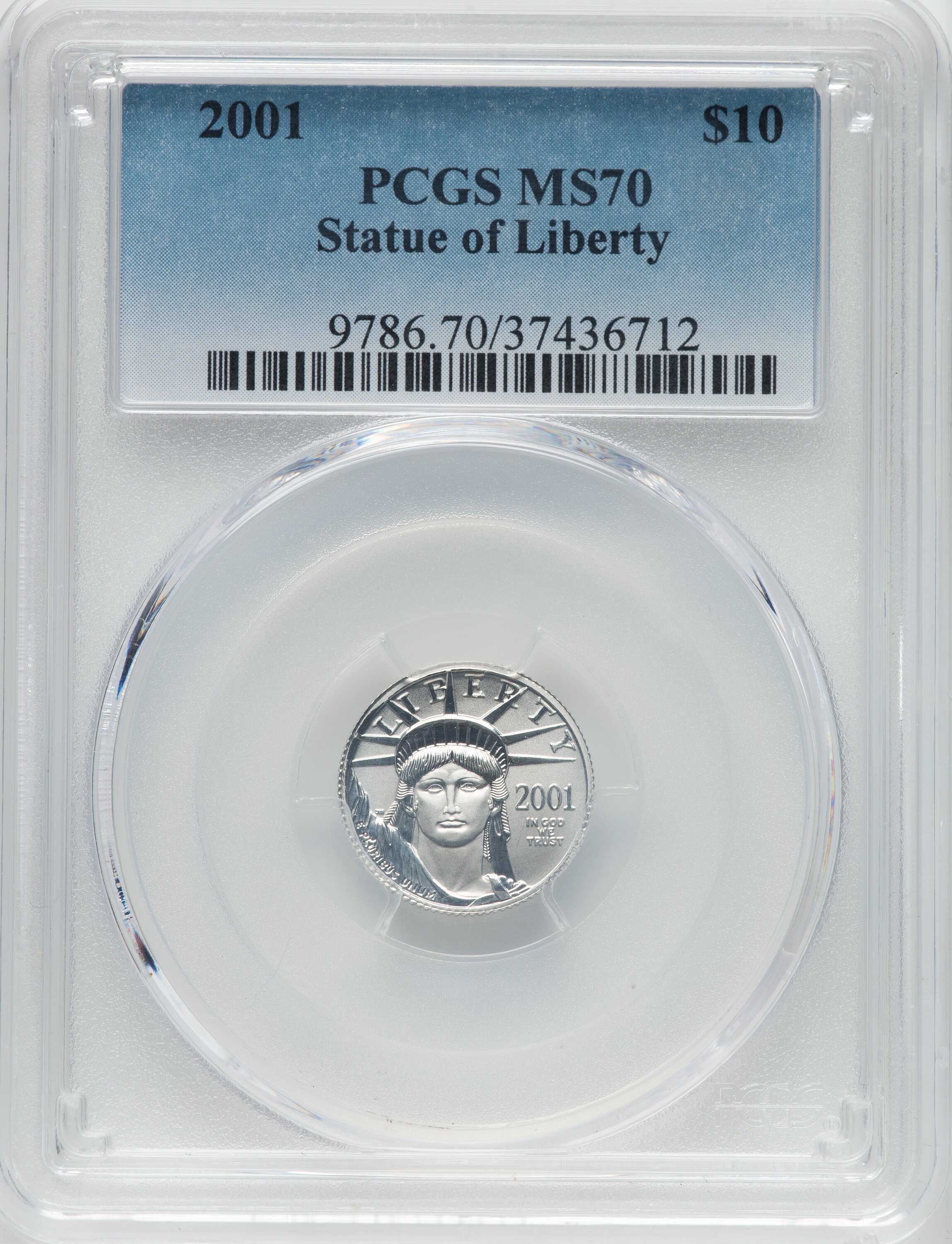 2001 $10  Platinum Eagle MS70 thumbnail 9
