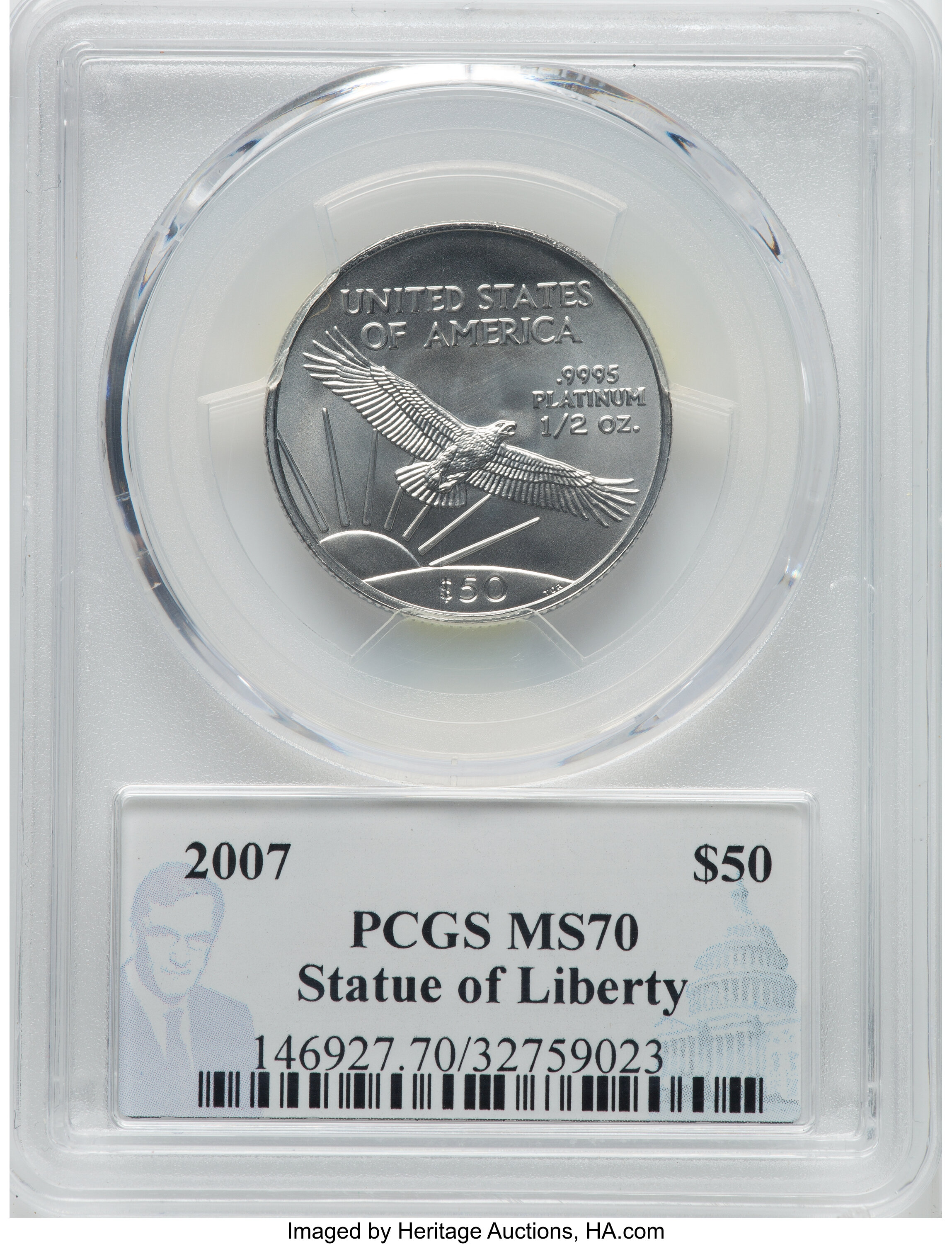 2007 P$50  Platinum Eagle MS66 thumbnail 21